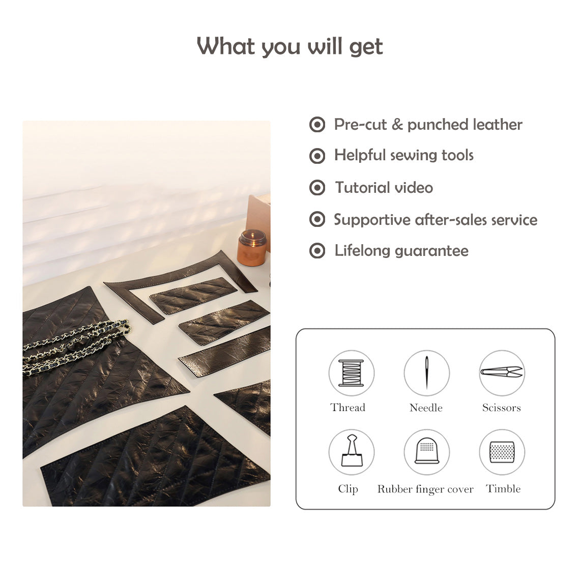 DIY Designer Bag Kit | Leather Bag Sewing Project for Beginners - Wirkin®