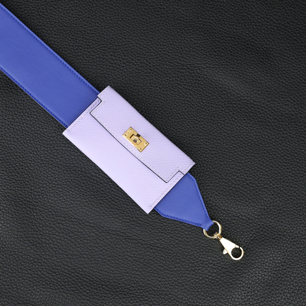 5cm width Epsom leather Kelly pocket and Swift leather shoulder strap,Epsom Pocket shoulder strap,Swift leather wide crossbody strap