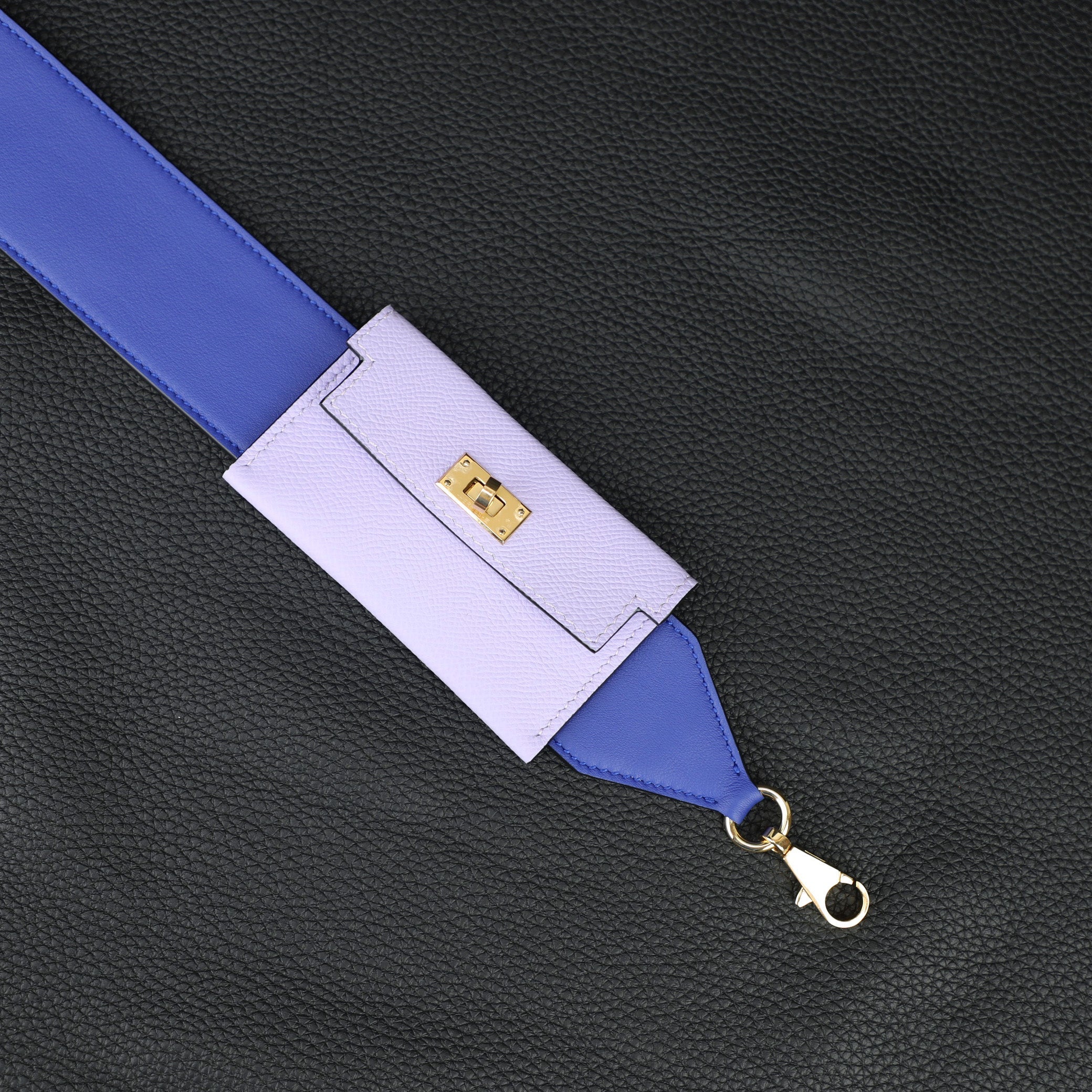 5cm width Epsom leather Kelly pocket and Swift leather shoulder strap,Epsom Pocket shoulder strap,Swift leather wide crossbody strap