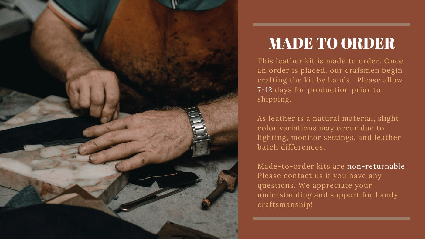 Wirkin® Full Grain Leather Bearn Coin Wallet DIY Kits