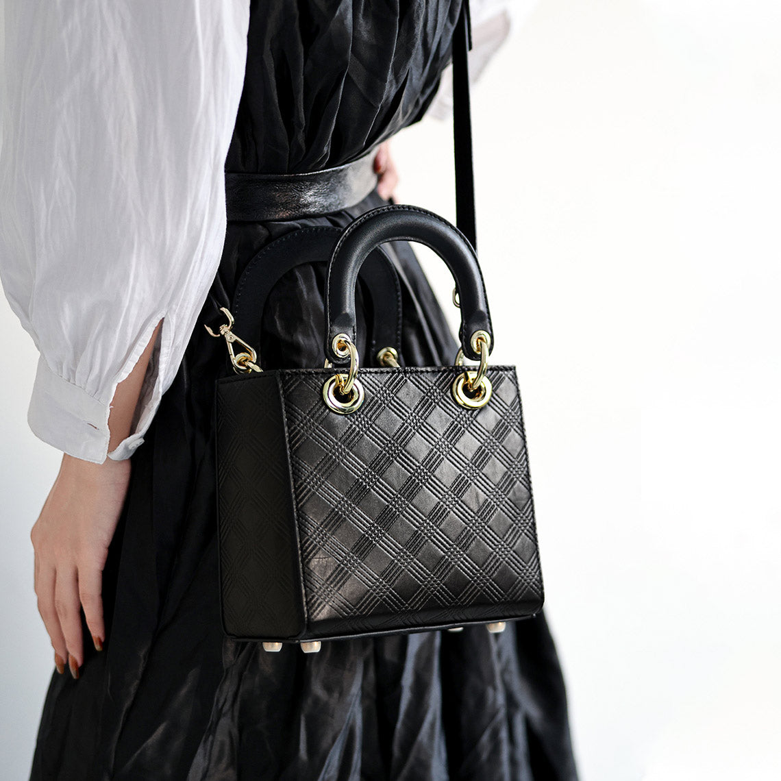 Handmade Leather Tote Handbag Black for Women | Inspired Designer Lady Handbag - Wirkin™