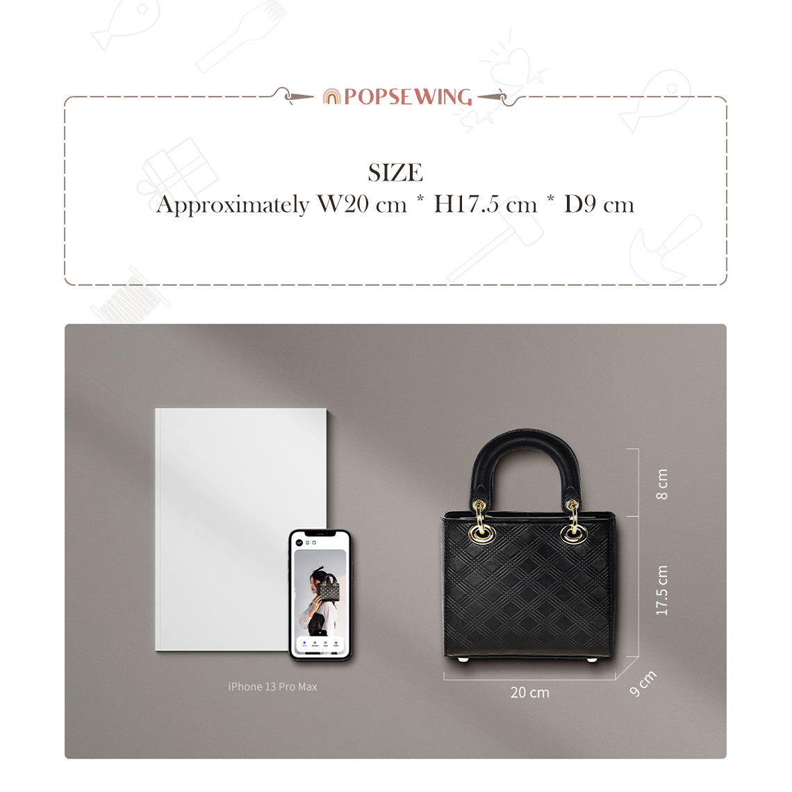 Inspired Lady Handbag DIY Leather Kit Size - Wirkin™