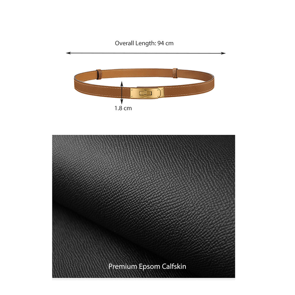 Real Leather Slim Belt for Women - Wirkin®