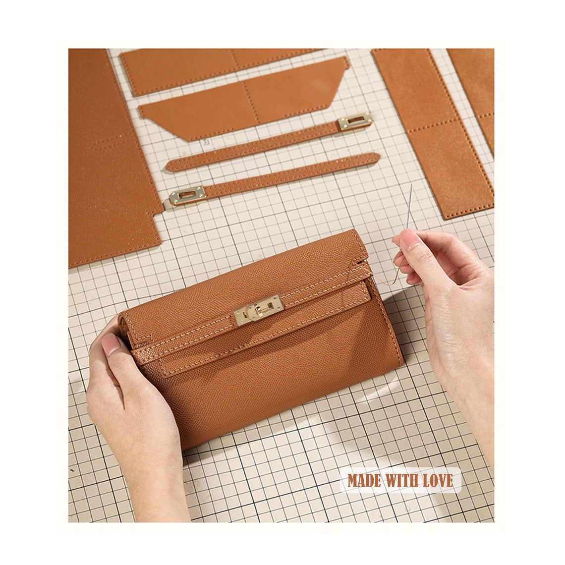Inspired Kelly Long Wallet & Purse DIY Kit | Handsewn Crossbody Purse - Wirkin™