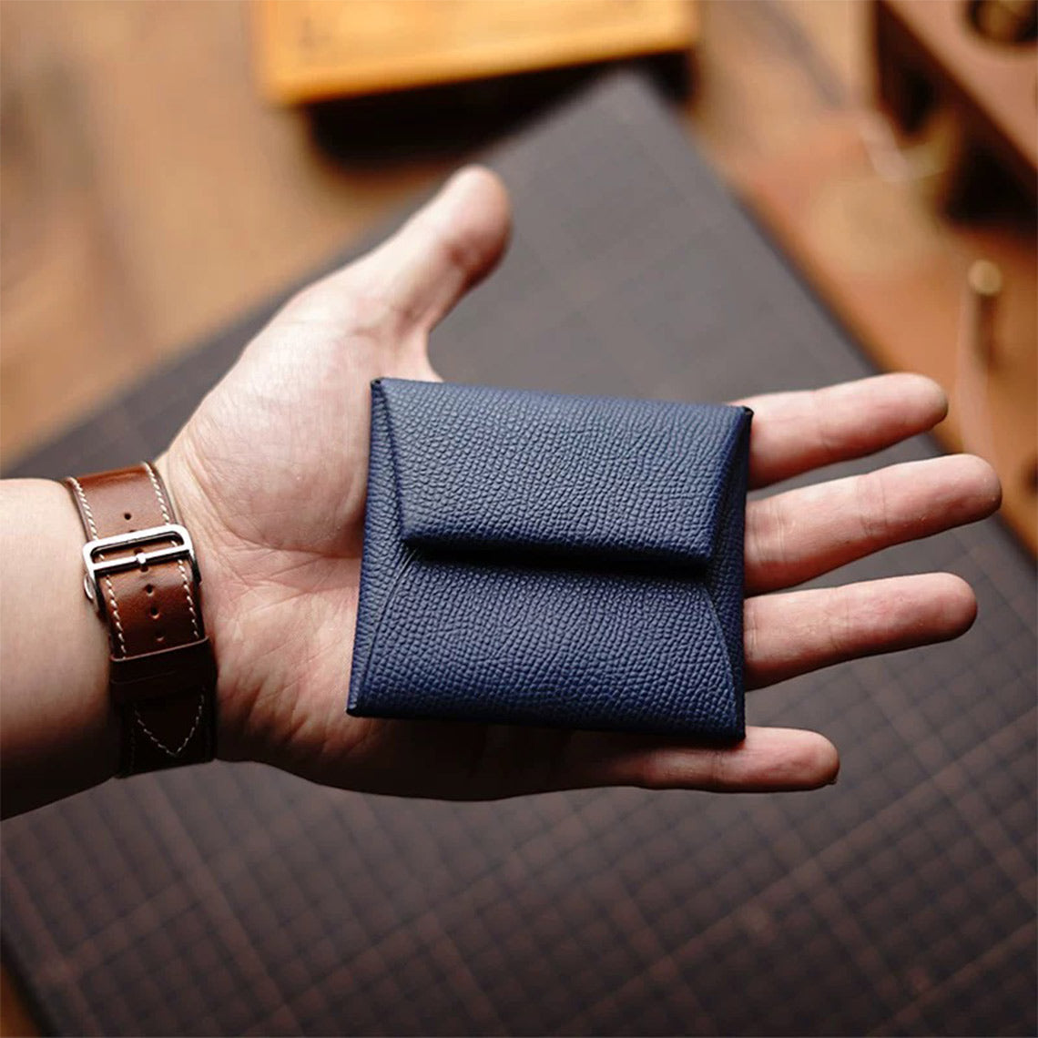 Blue Leather Inspired Bastia Coin Purse | Easy DIY Project for Beginners - Wirkin®