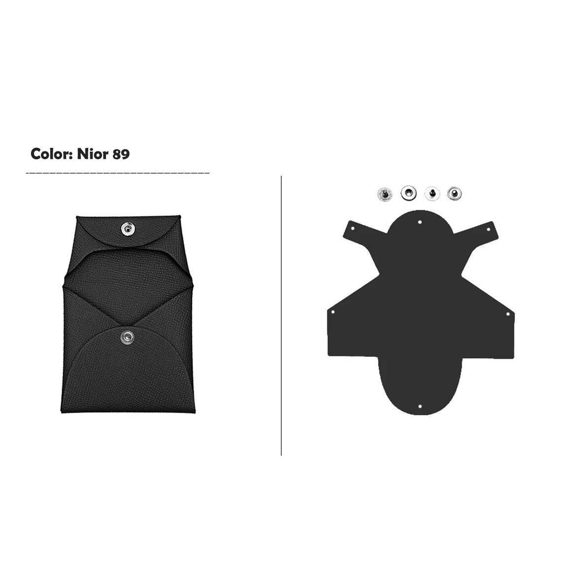 Black Epsom Leather Bastia Purse | Make Your Own Purse with Wirkin® DIY Kits