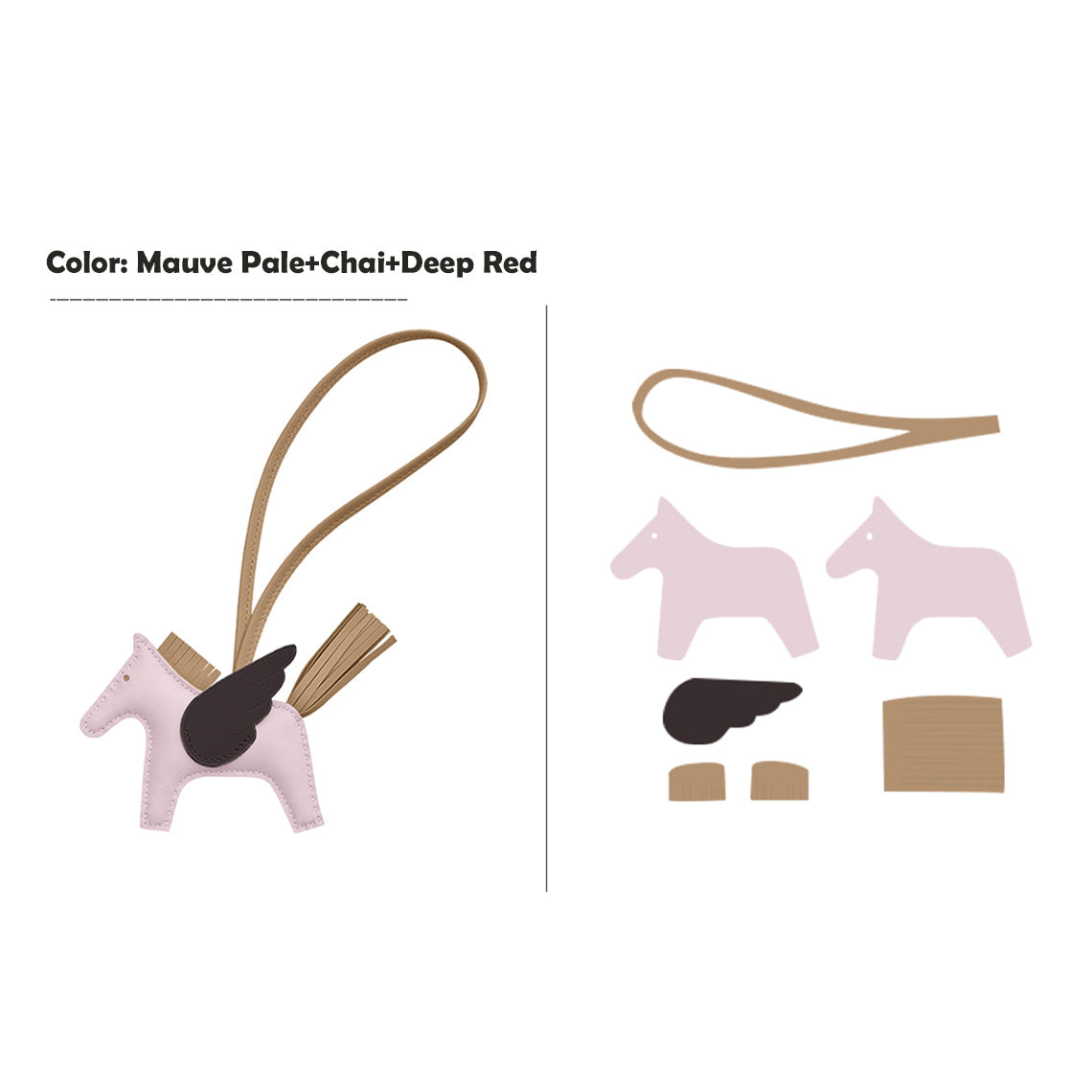 Pink Horse Charm | Starter DIY Leather Kits - Wirkin®