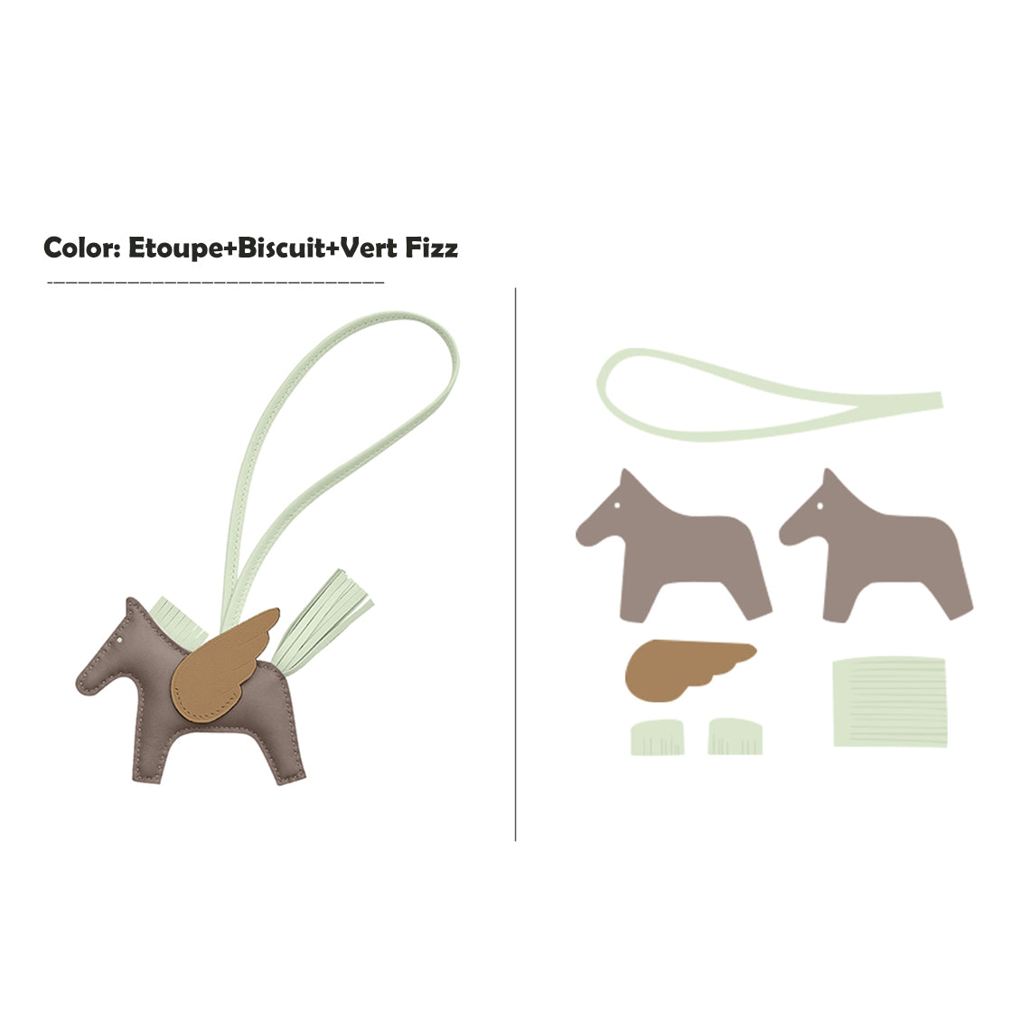 Wirkin® Sheep Leather Flying Horse Charm DIY Kits