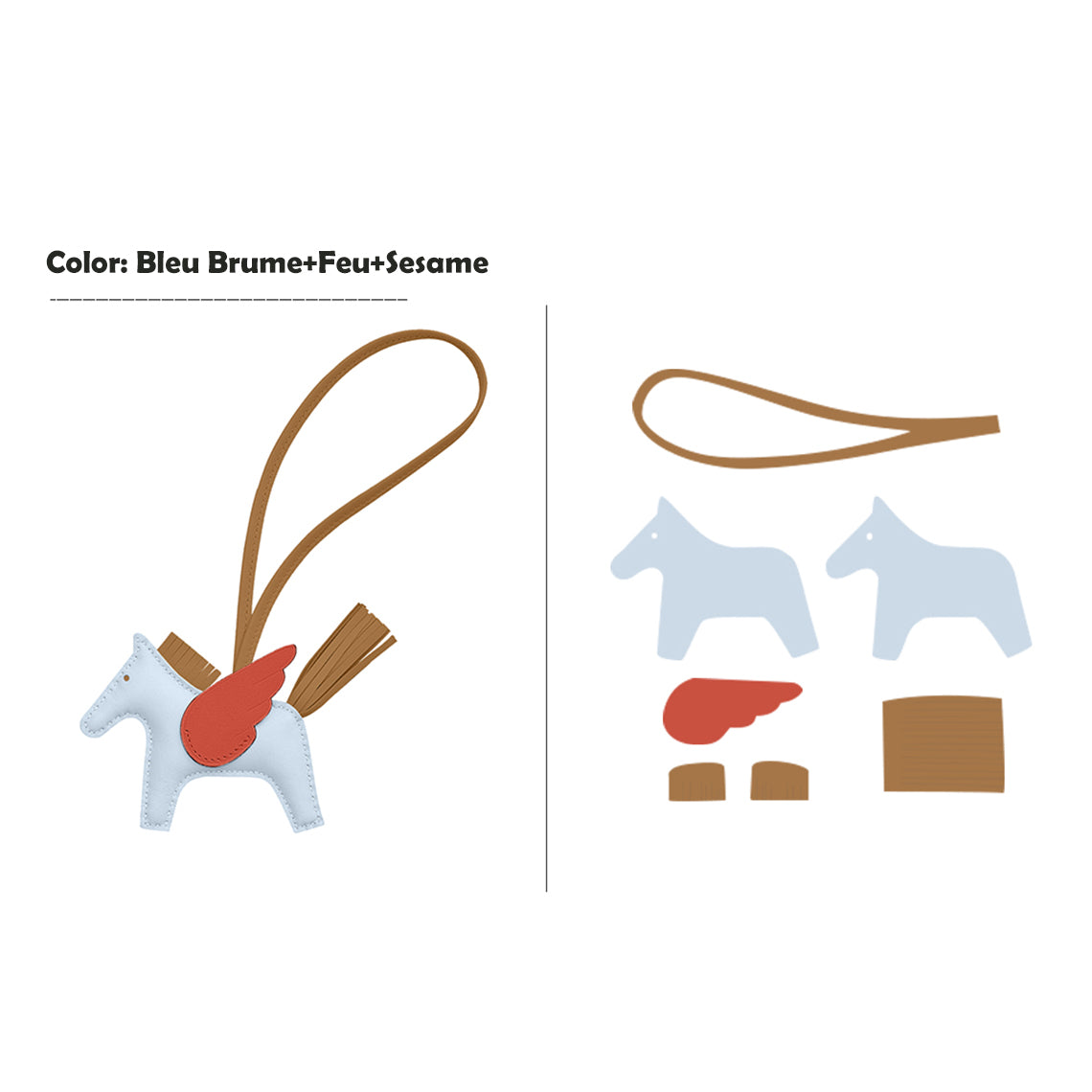 Wirkin® Sheep Leather Flying Horse Charm DIY Kits