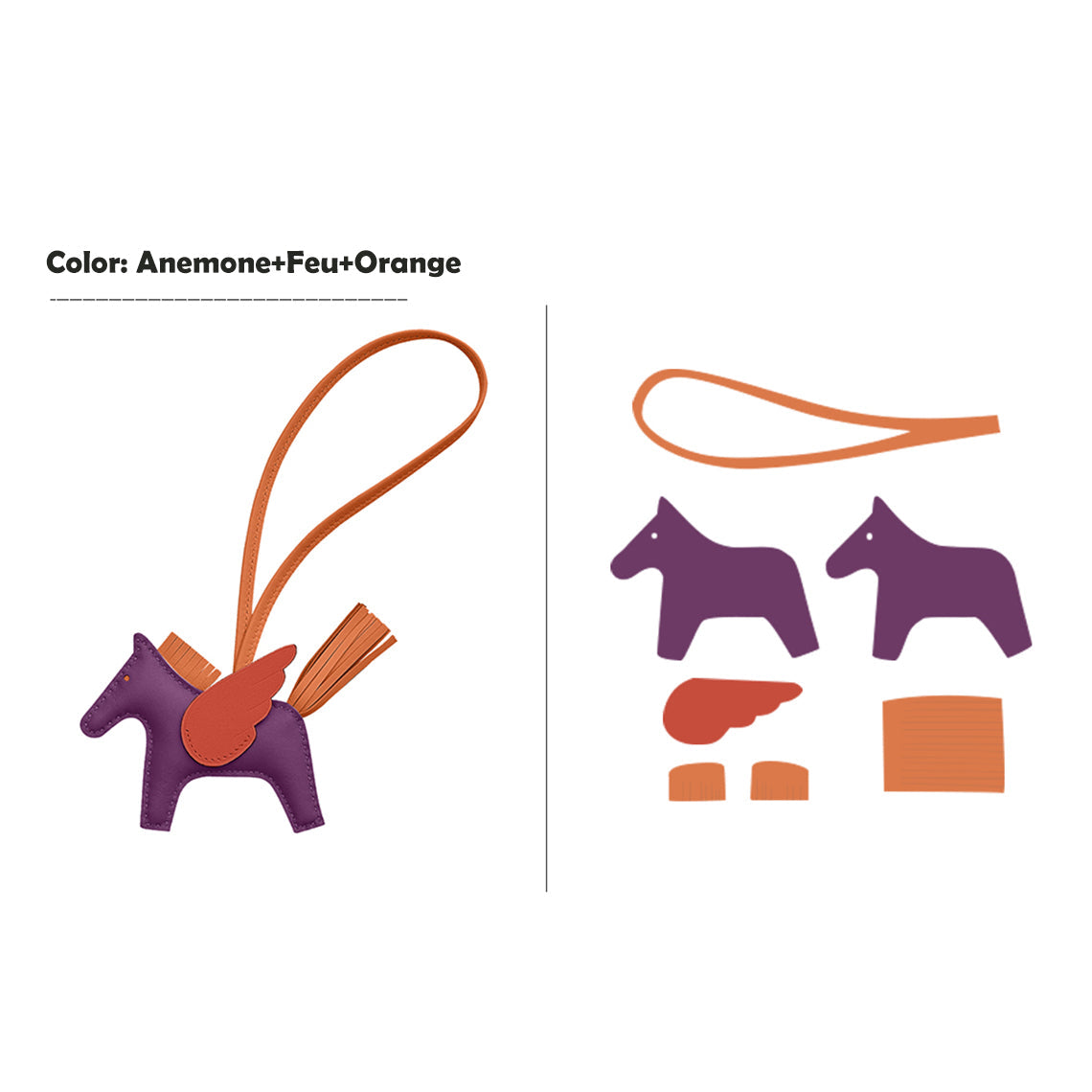 Wirkin® Sheep Leather Flying Horse Charm DIY Kits