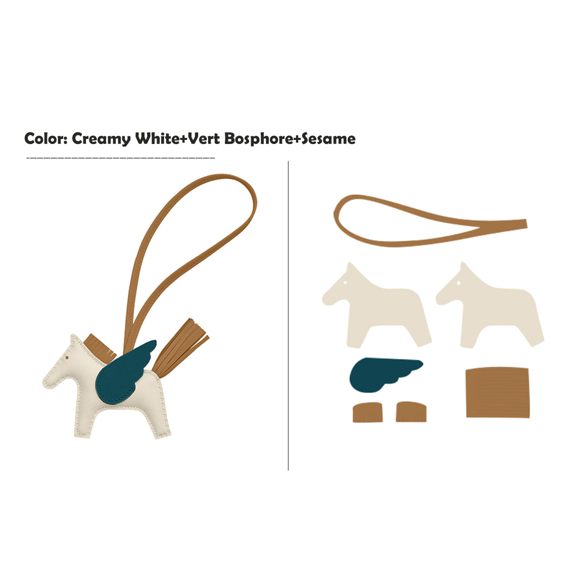 Wirkin® Sheep Leather Flying Horse Charm DIY Kits