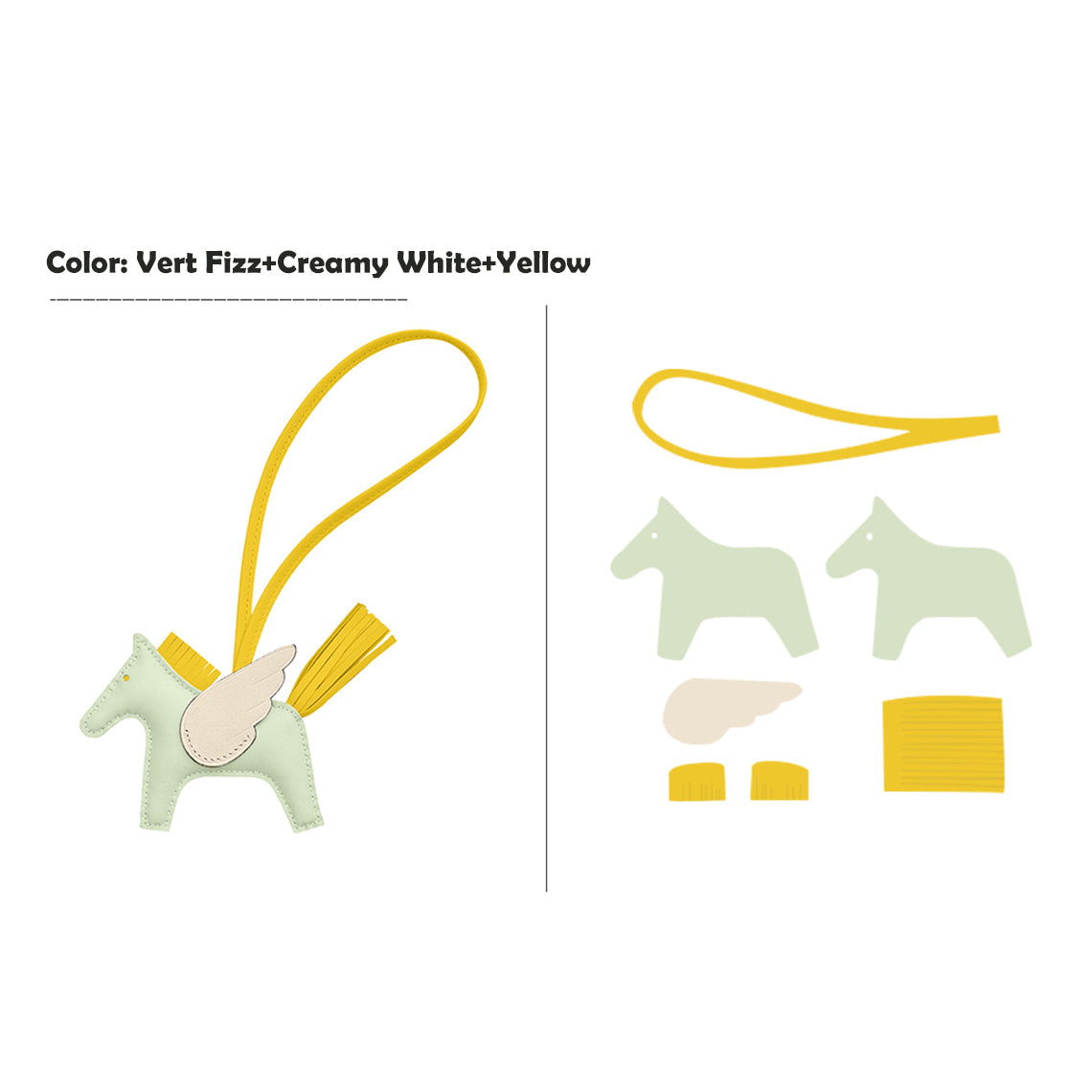 Wirkin® Sheep Leather Flying Horse Charm DIY Kits