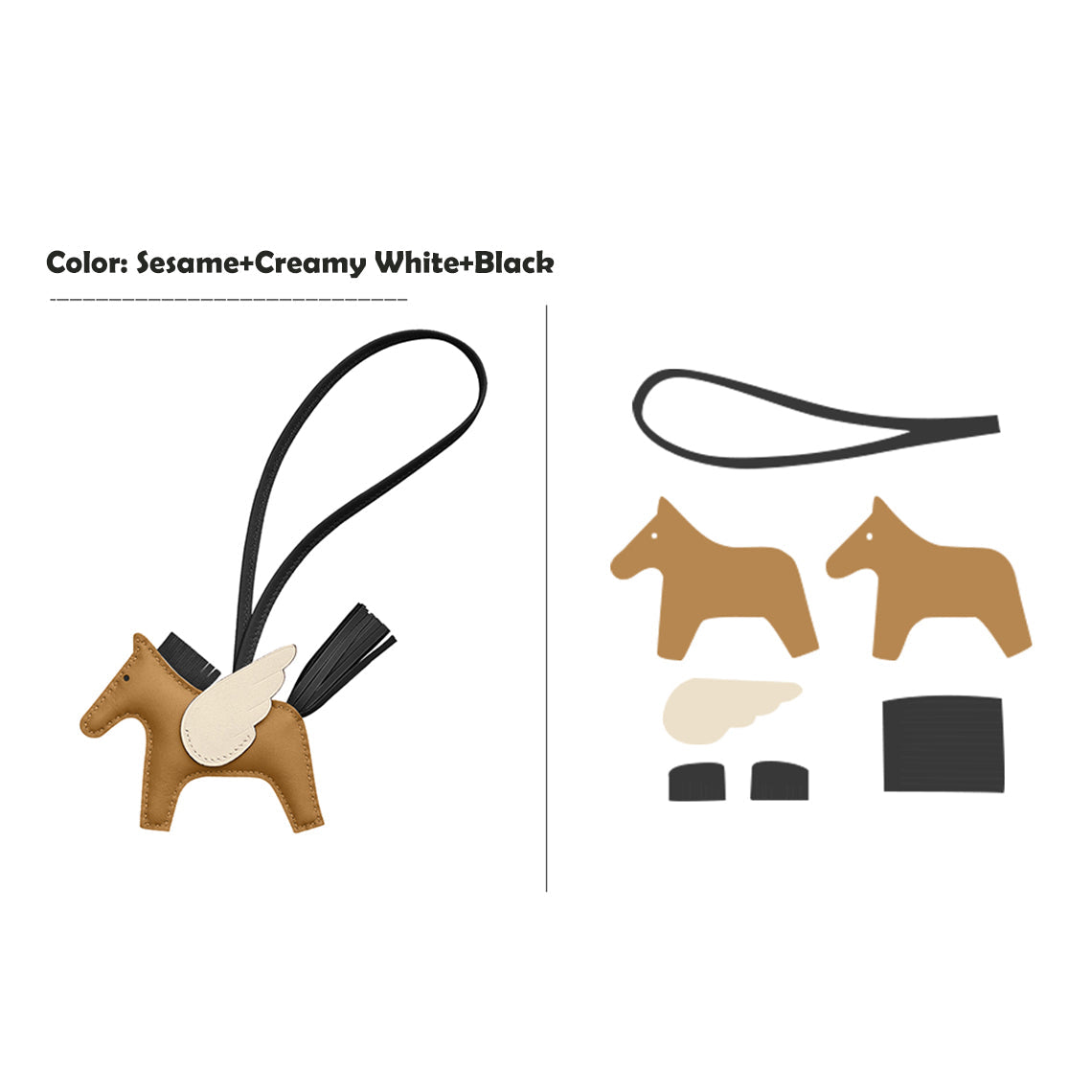 Wirkin® Sheep Leather Flying Horse Charm DIY Kits