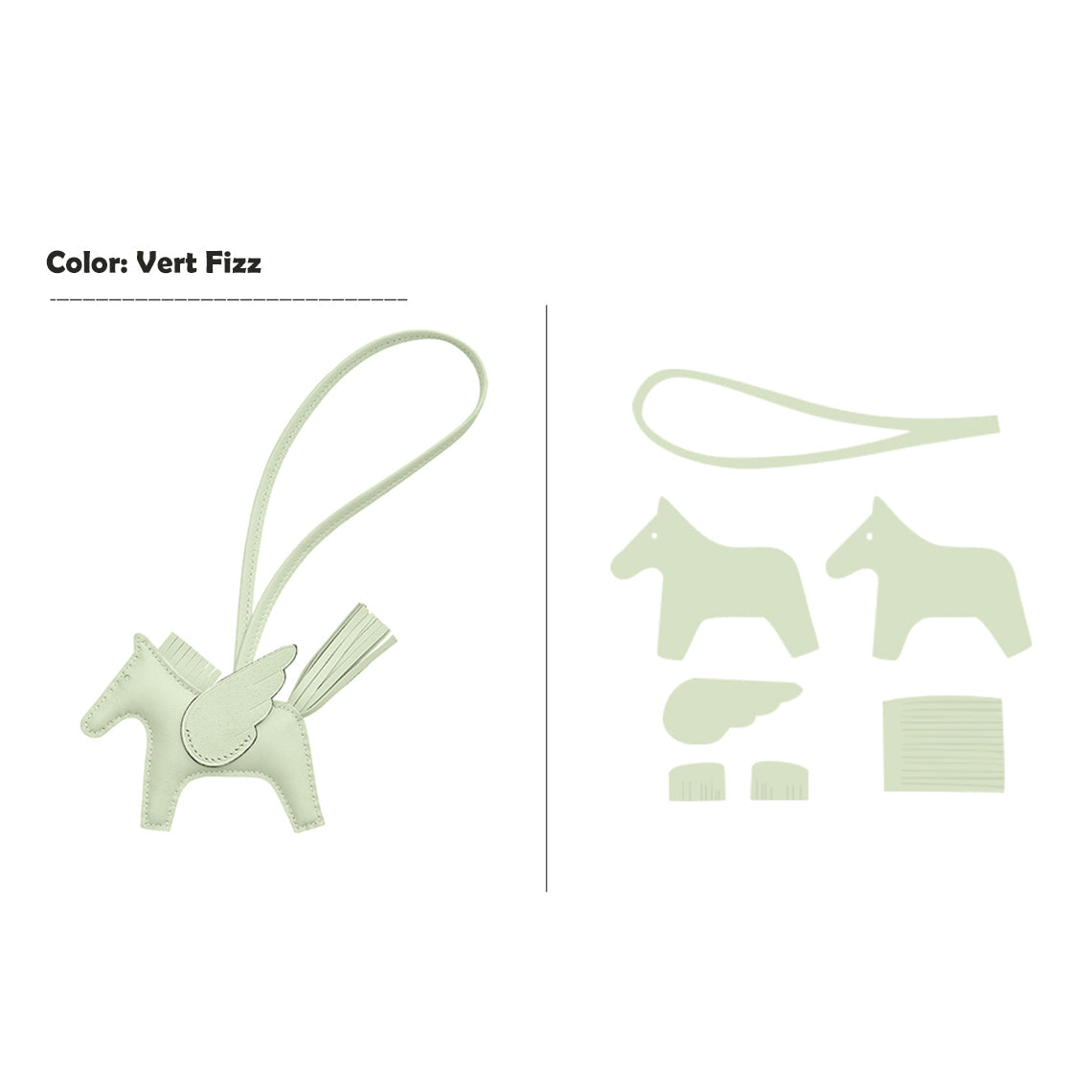 Wirkin® Sheep Leather Flying Horse Charm DIY Kits