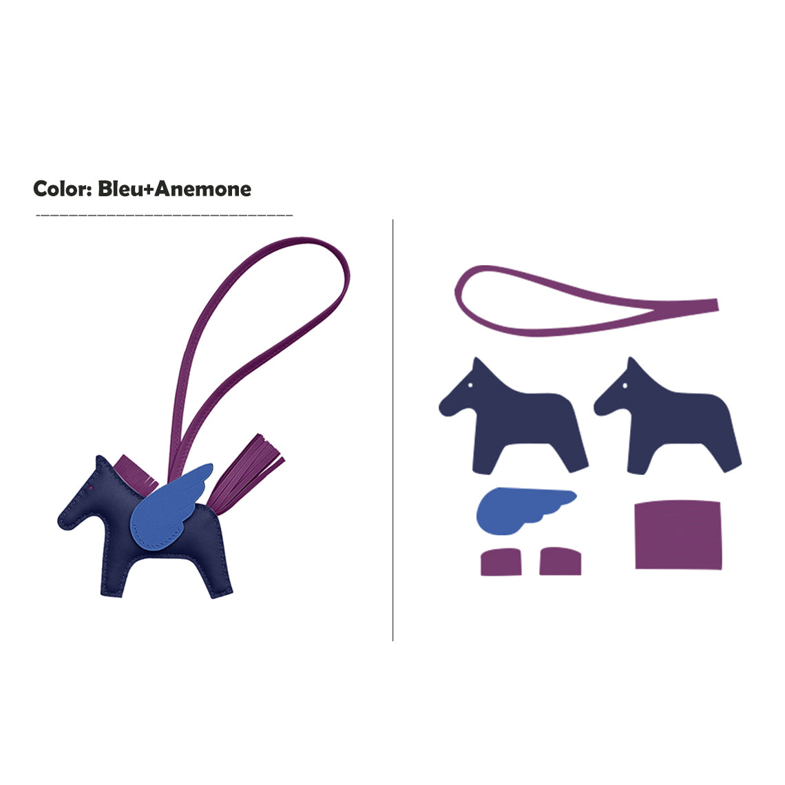 Wirkin® Sheep Leather Flying Horse Charm DIY Kits