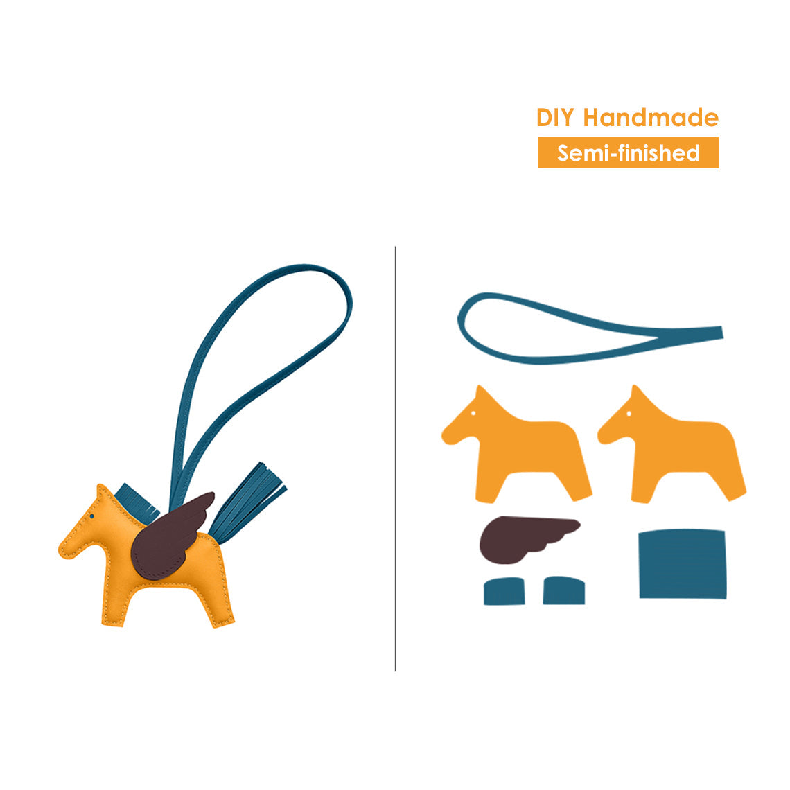 Wirkin® Sheep Leather Flying Horse Charm DIY Kits