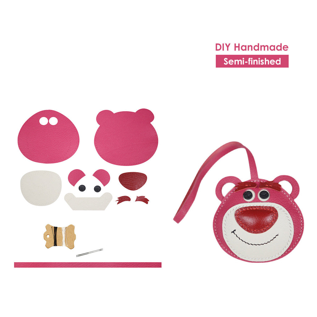 DIY Keychain Making Kit | Pink Teddy Bear Hugger Bag Charm - Wirkin™