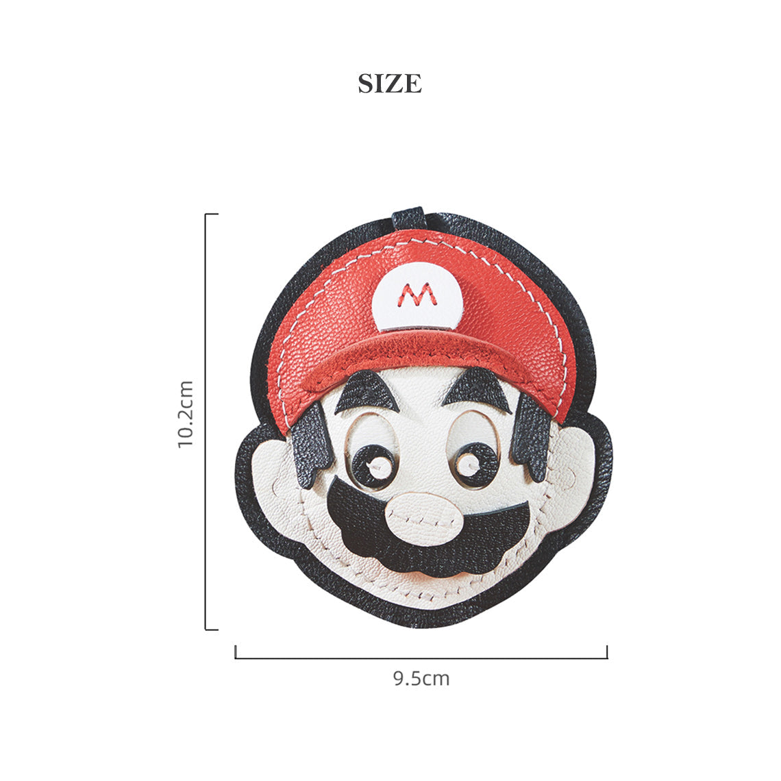 DIY Leather Keychain Kit | Handmade Leather Super Mario Keychain Size - Wirkin™
