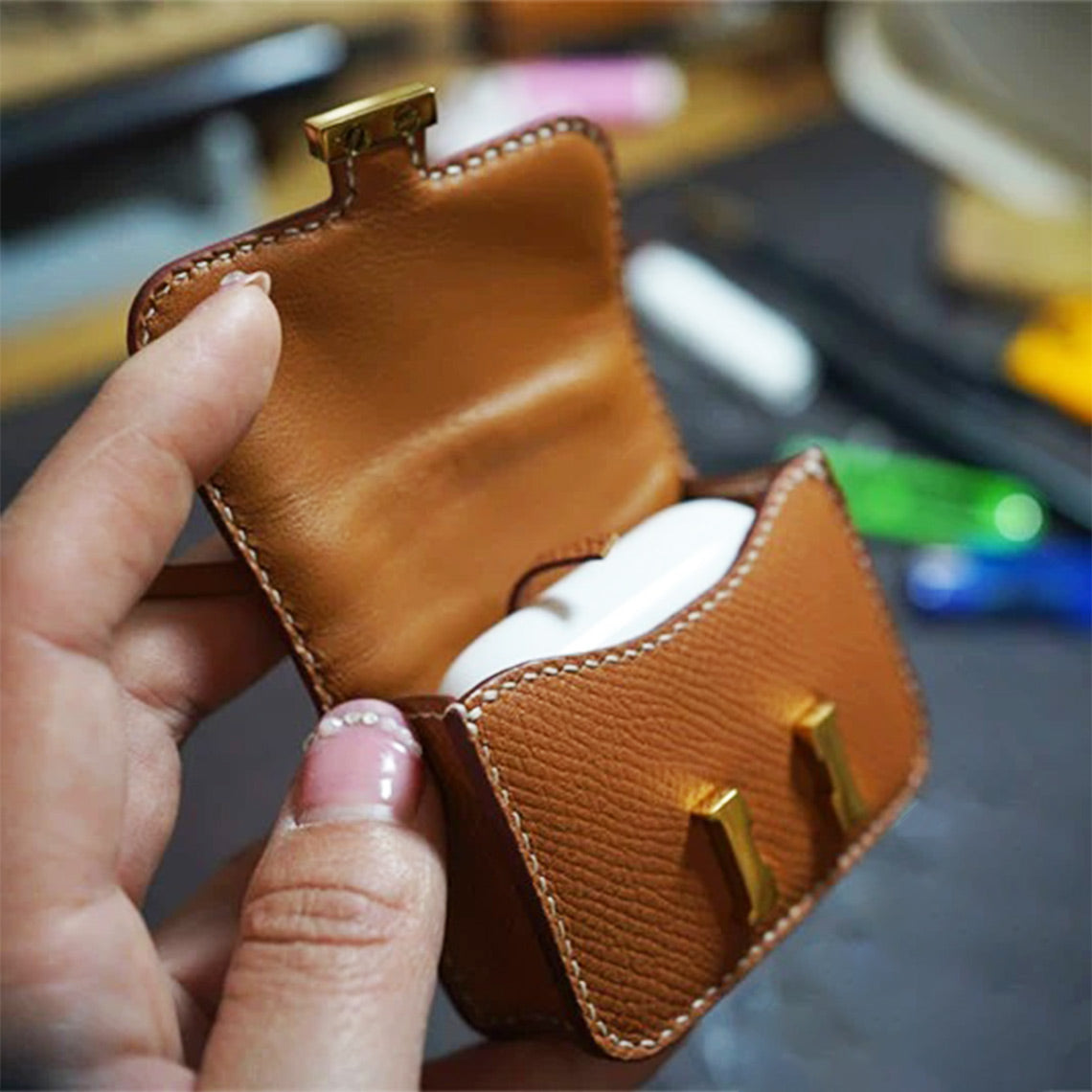 AirPods Leather Holder Cute Mini Bag | Wirkin®