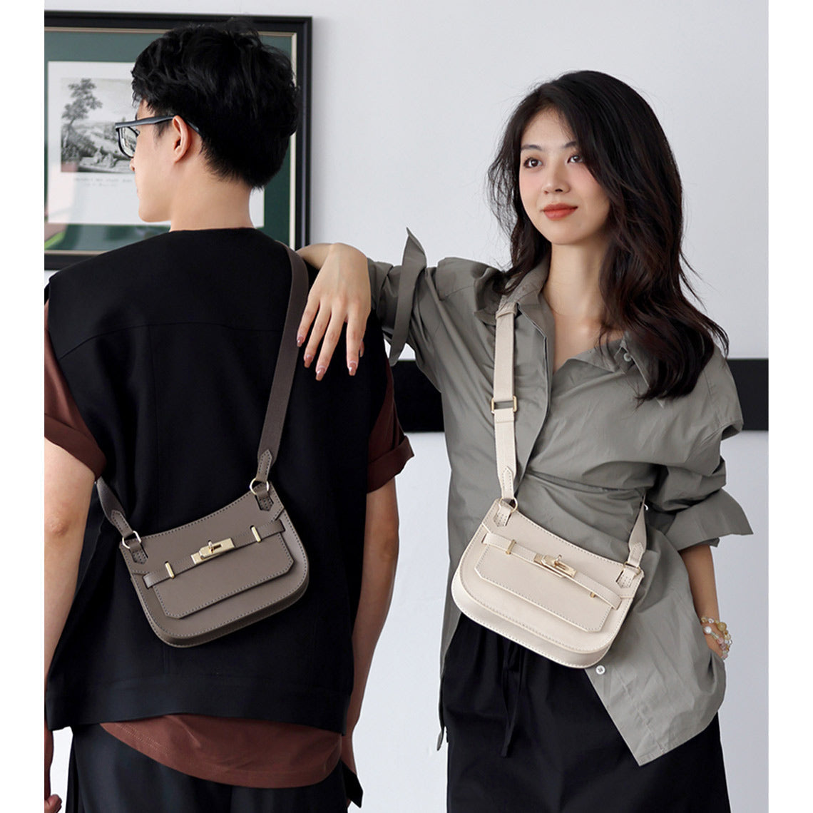 DIY Jypsiere Mini Leather Bag in Taupe and White | I Made that Bag Kits - Wirkin®