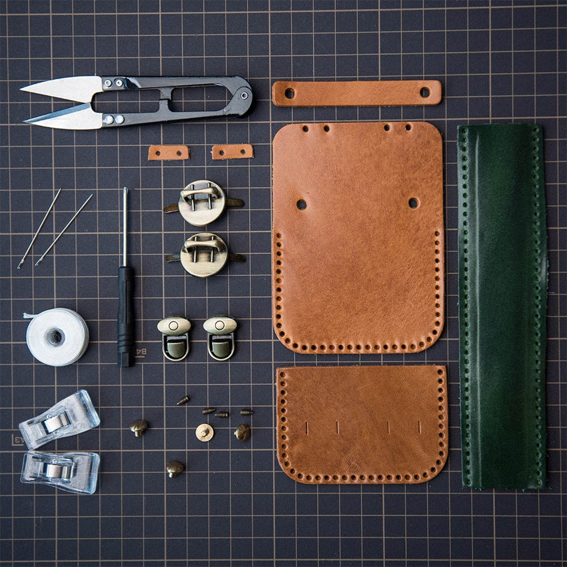 Wirkin® Full Grain Leather Mini Satchel DIY Kit