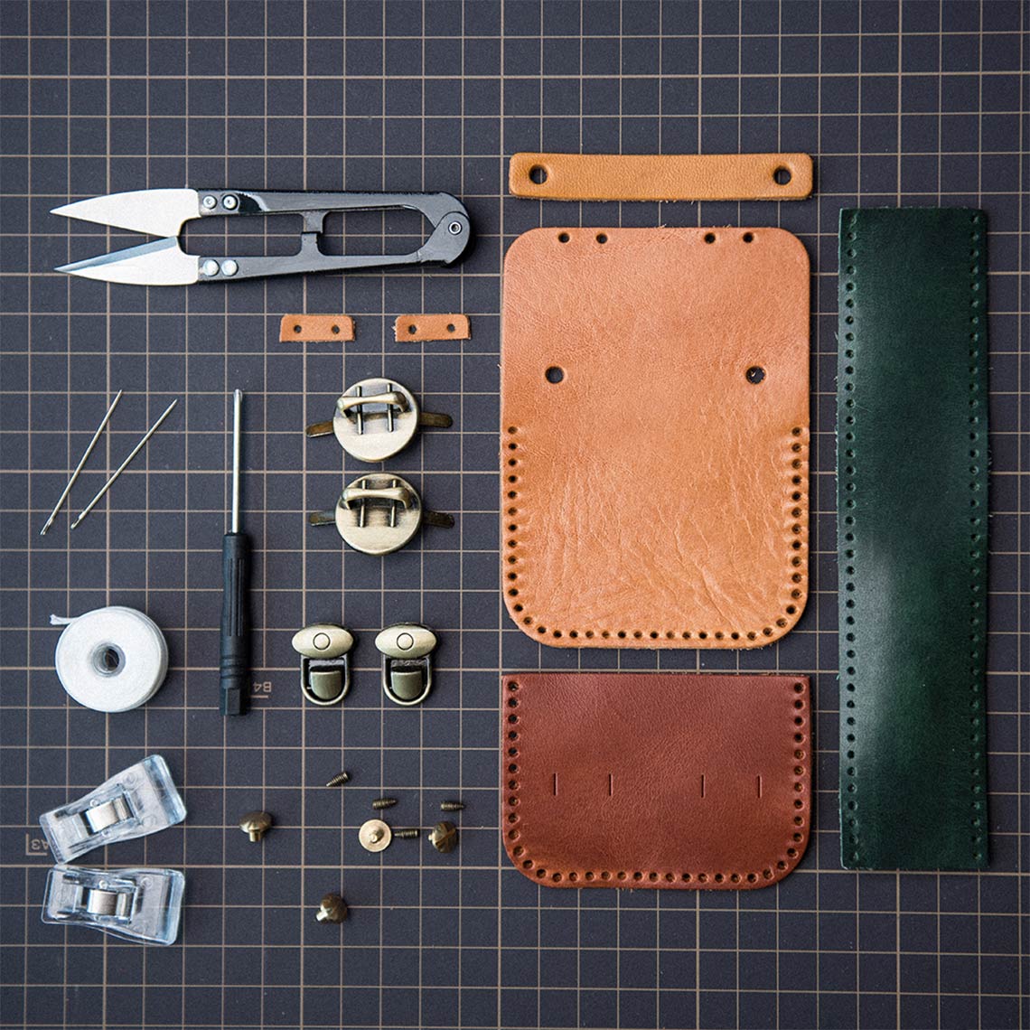 Wirkin® Full Grain Leather Mini Satchel DIY Kit