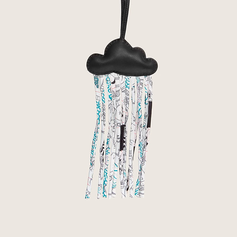 Handmade Cloud-Shaped Leather Bag Charm – Premium Genuine Leather, Unique Handcrafted Keychain Accessory