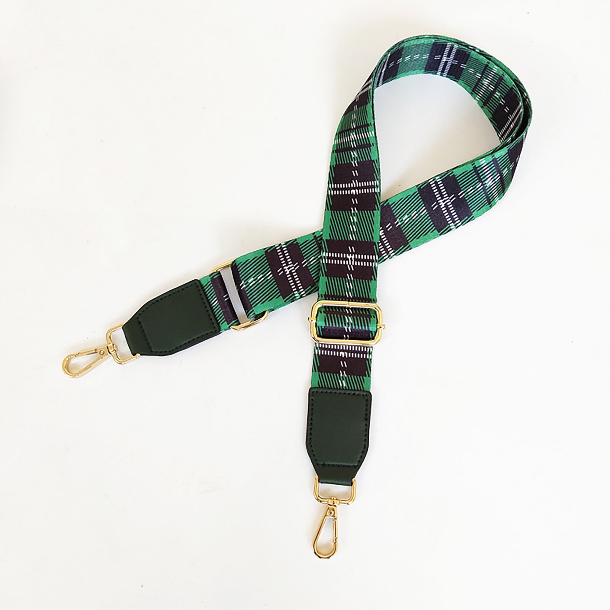 Adjustable Canvas Shoulder Strap for Crossbody Bags – Plaid Stripe Design, Versatile and Durable