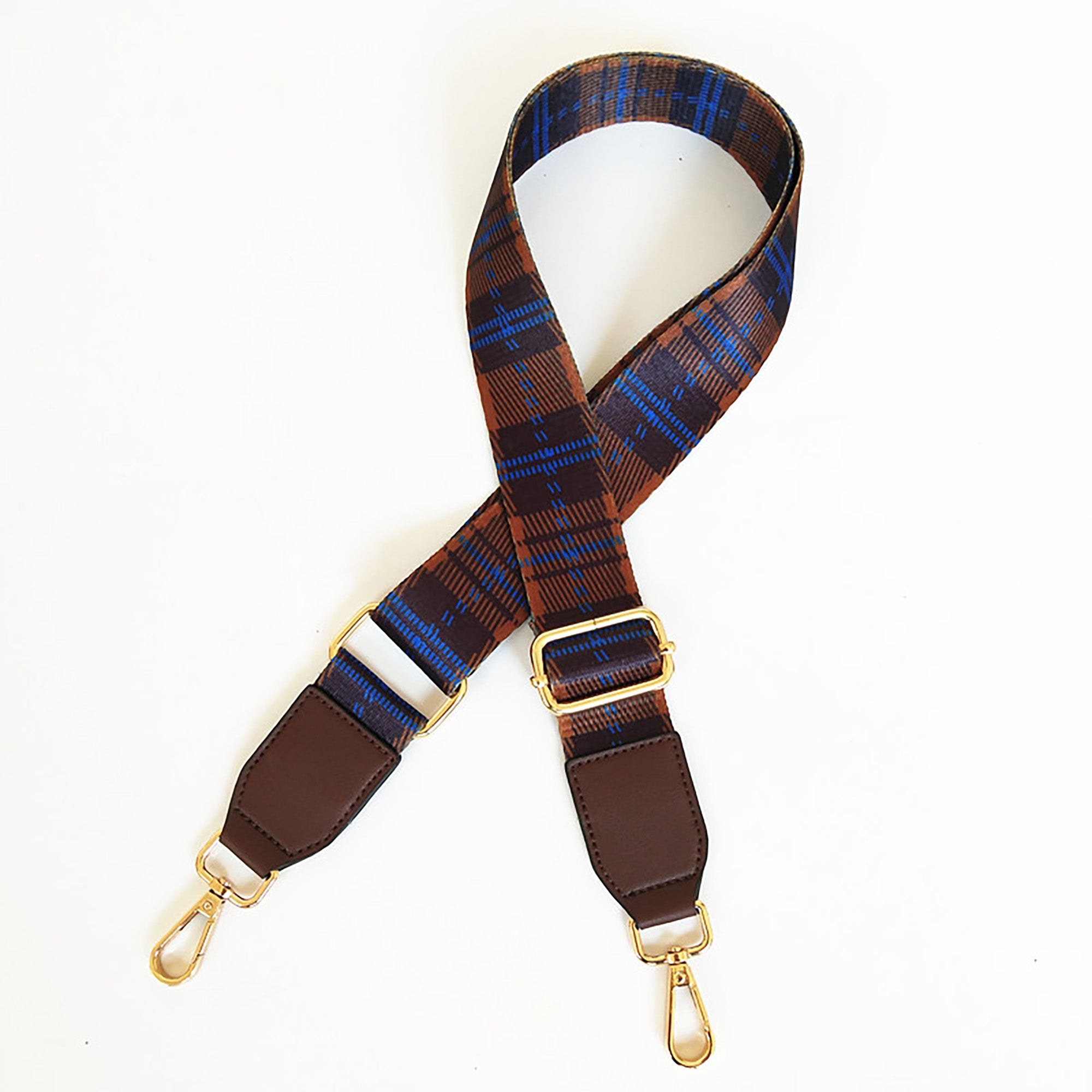 Adjustable Canvas Shoulder Strap for Crossbody Bags – Plaid Stripe Design, Versatile and Durable