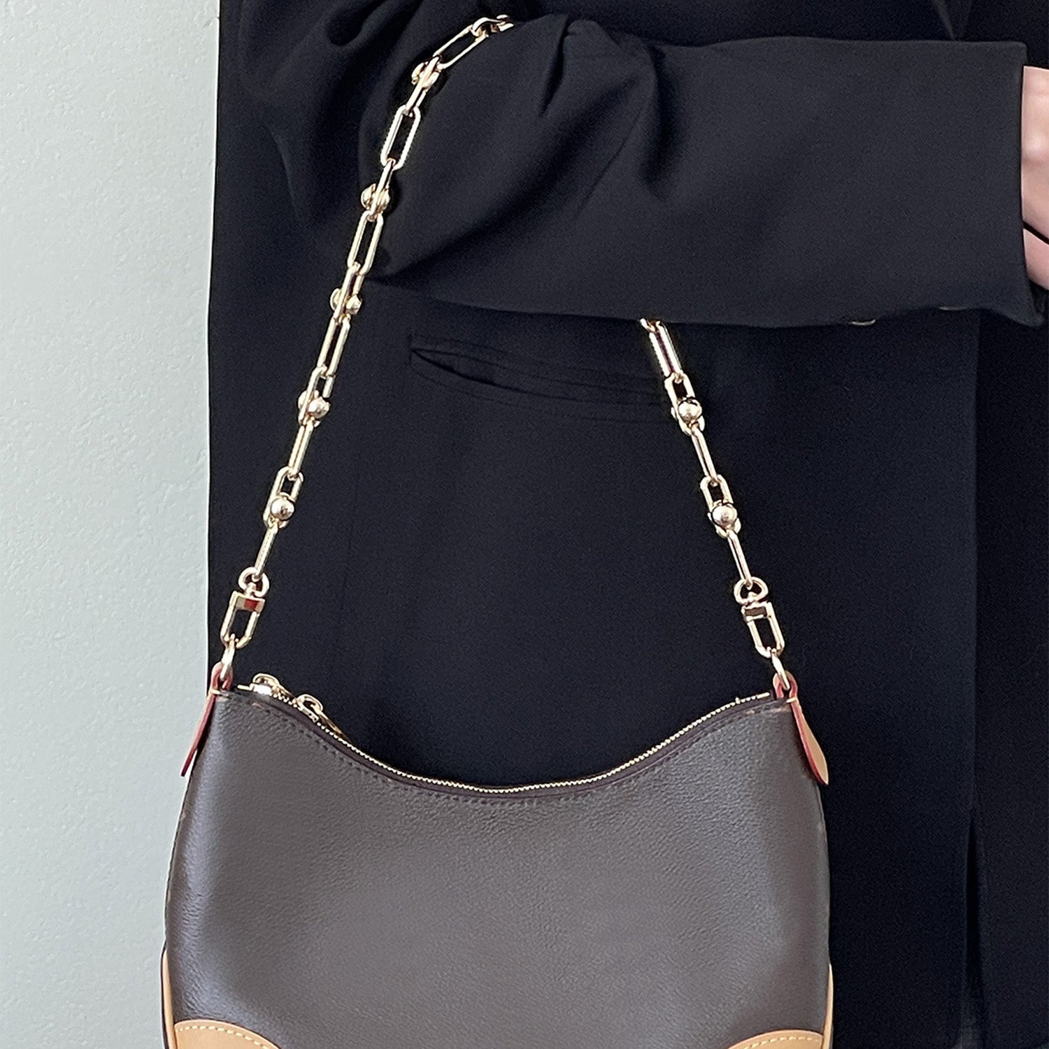 Metallic Chain Shoulder & Crossbody Strap for Women’s Bags, Stylish Bag Accessories