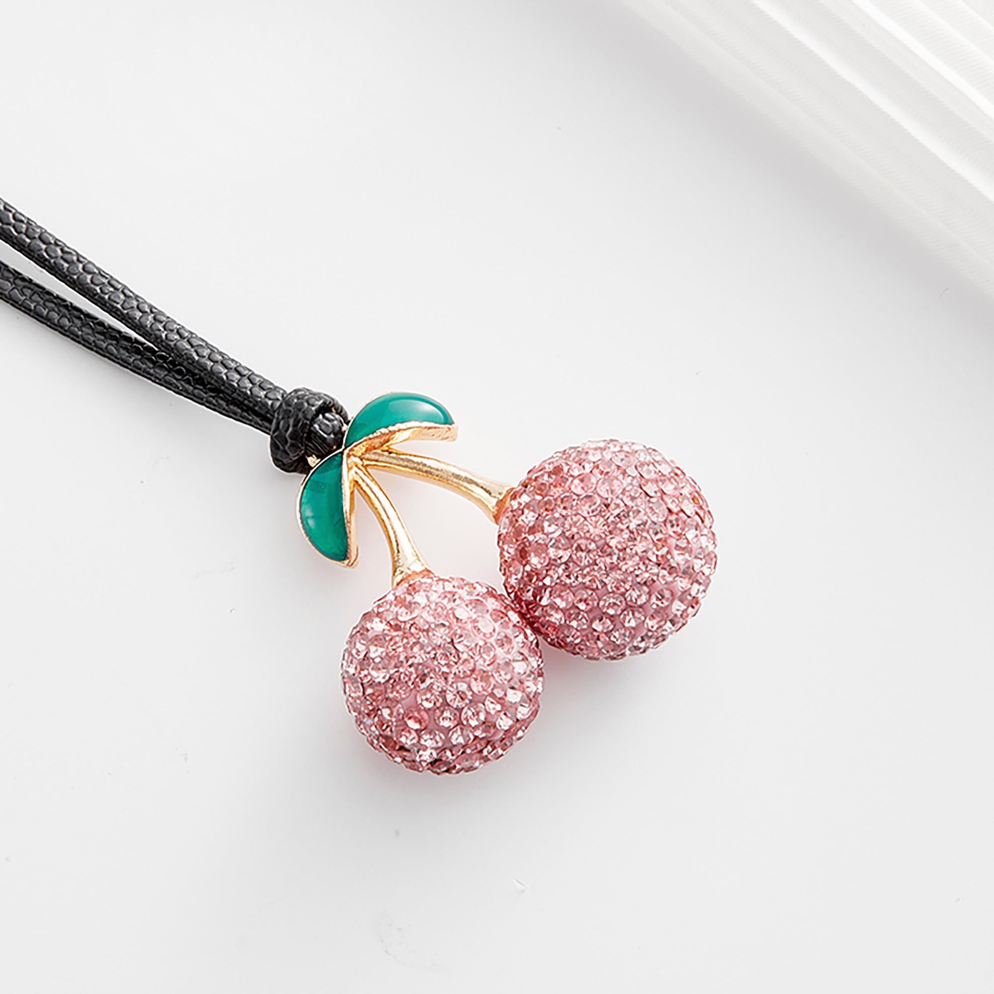 Crystal Cherry Keychain – Elegant and High-End Bag Charm, Backpack Accessory & Small Pendant