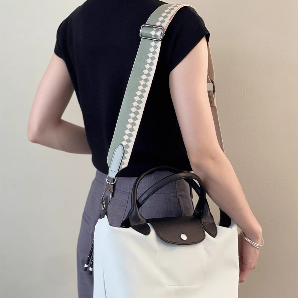 Handcrafted Canvas Shoulder Strap - Color Block Design, Replacement Strap for Crossbody & Shoulder Bags