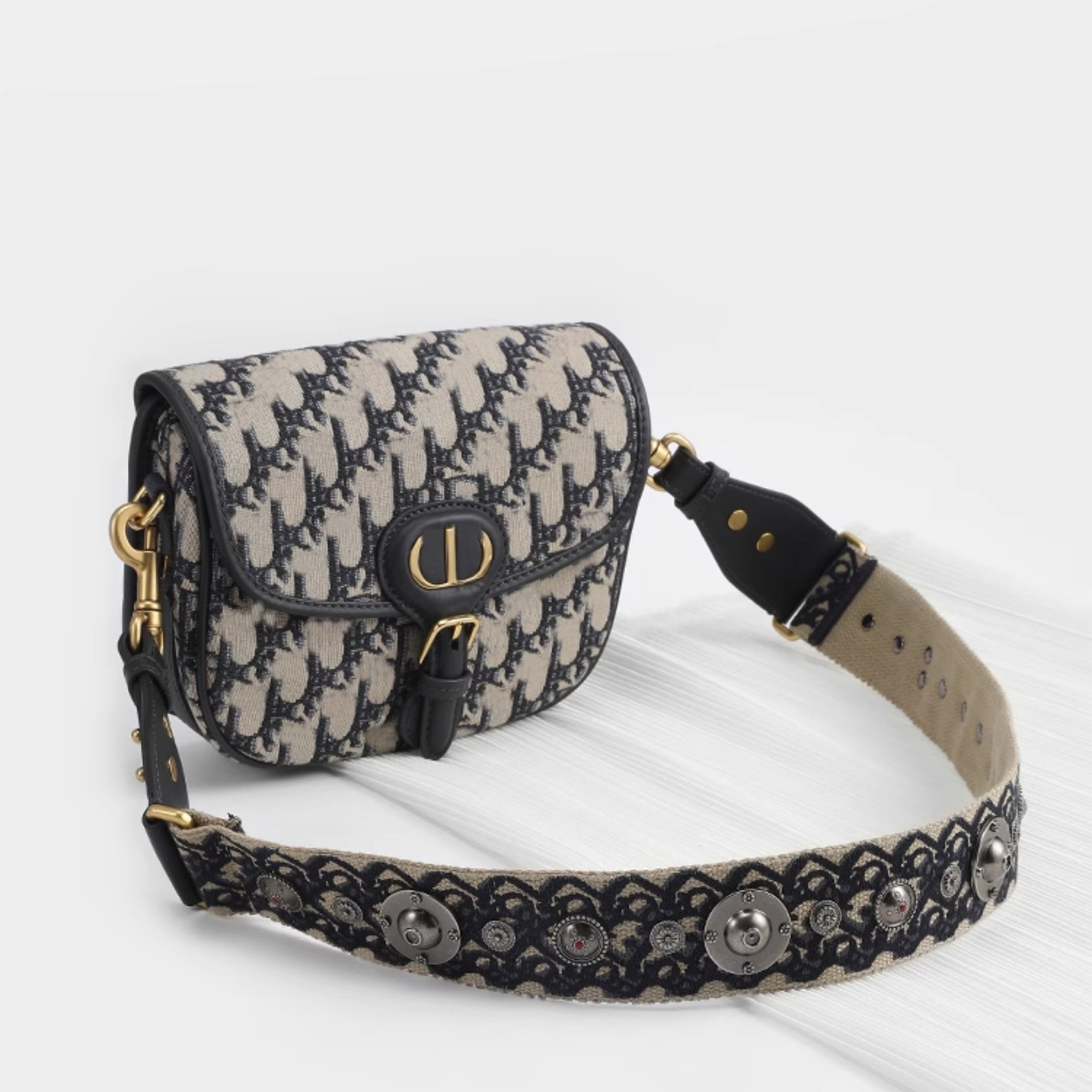 Handcrafted Studded Canvas Shoulder Strap - Embroidered Long Strap for Saddle Bags, ,Cross body bag strap,Guitar strap