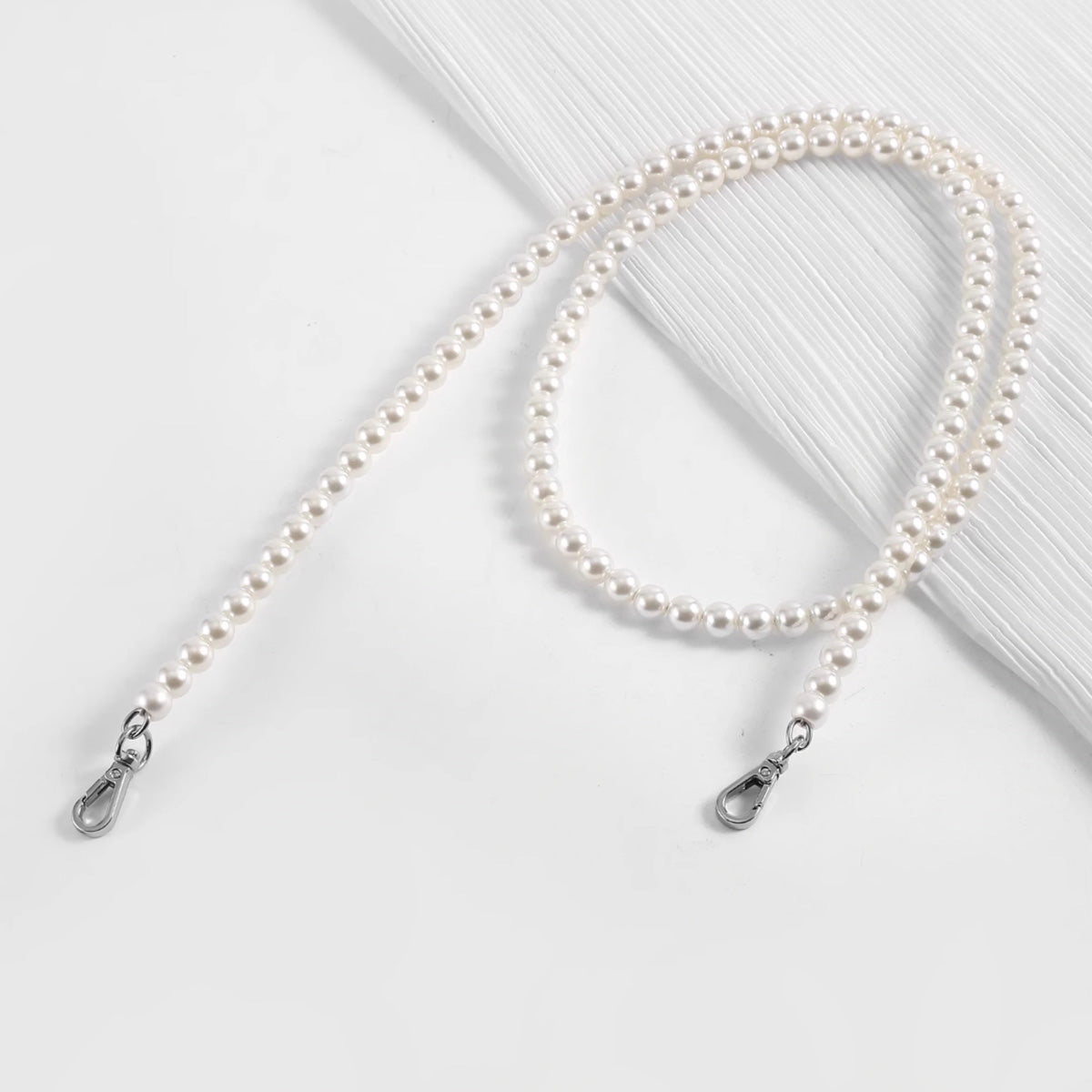 Pearl Crossbody Chain & Handle Chain for Small Women's Bucket Bag – Elegant Pearl Strap & Decorative Bag Accessory