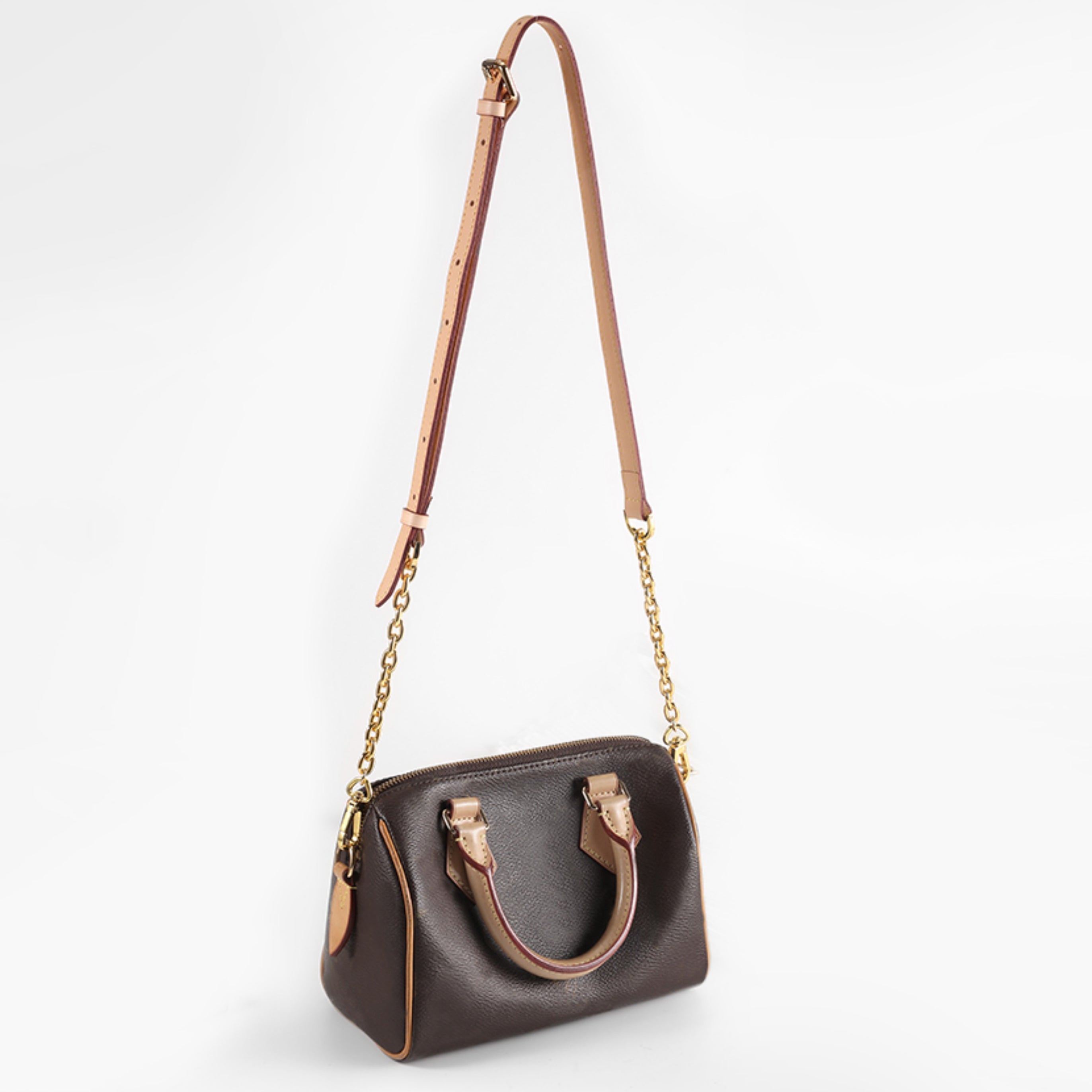 Handcrafted Vachetta Leather Crossbody Chain Strap for Speedy 20 & 25 Bags – Premium Customizable Shoulder Strap, Stylish and Durable Bag Accessory