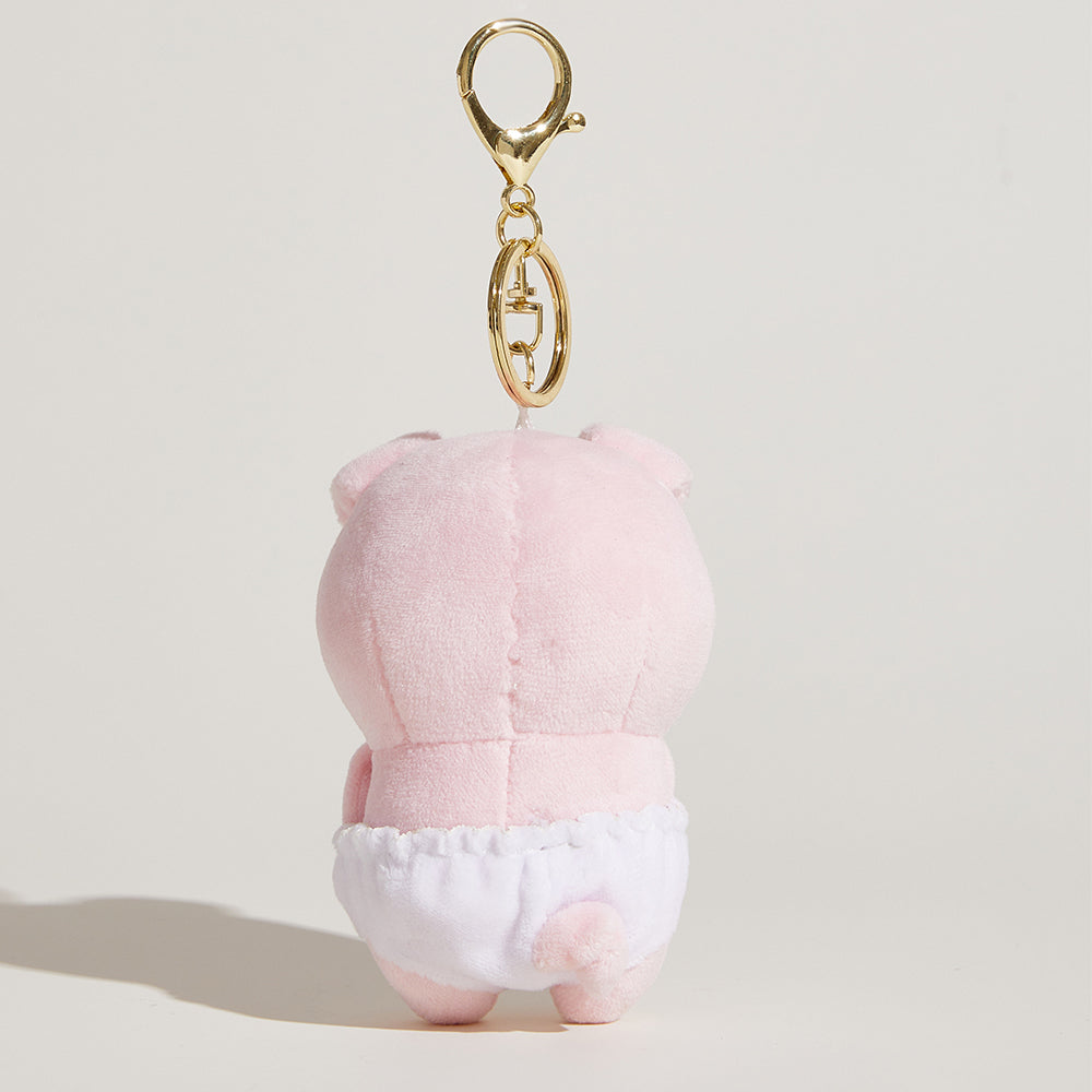 Funny Pacifier Pig Bag Charm, Cute Plush Keychain Toy, Adorable Girls Gift, Soft Stuffed Animal Decoration