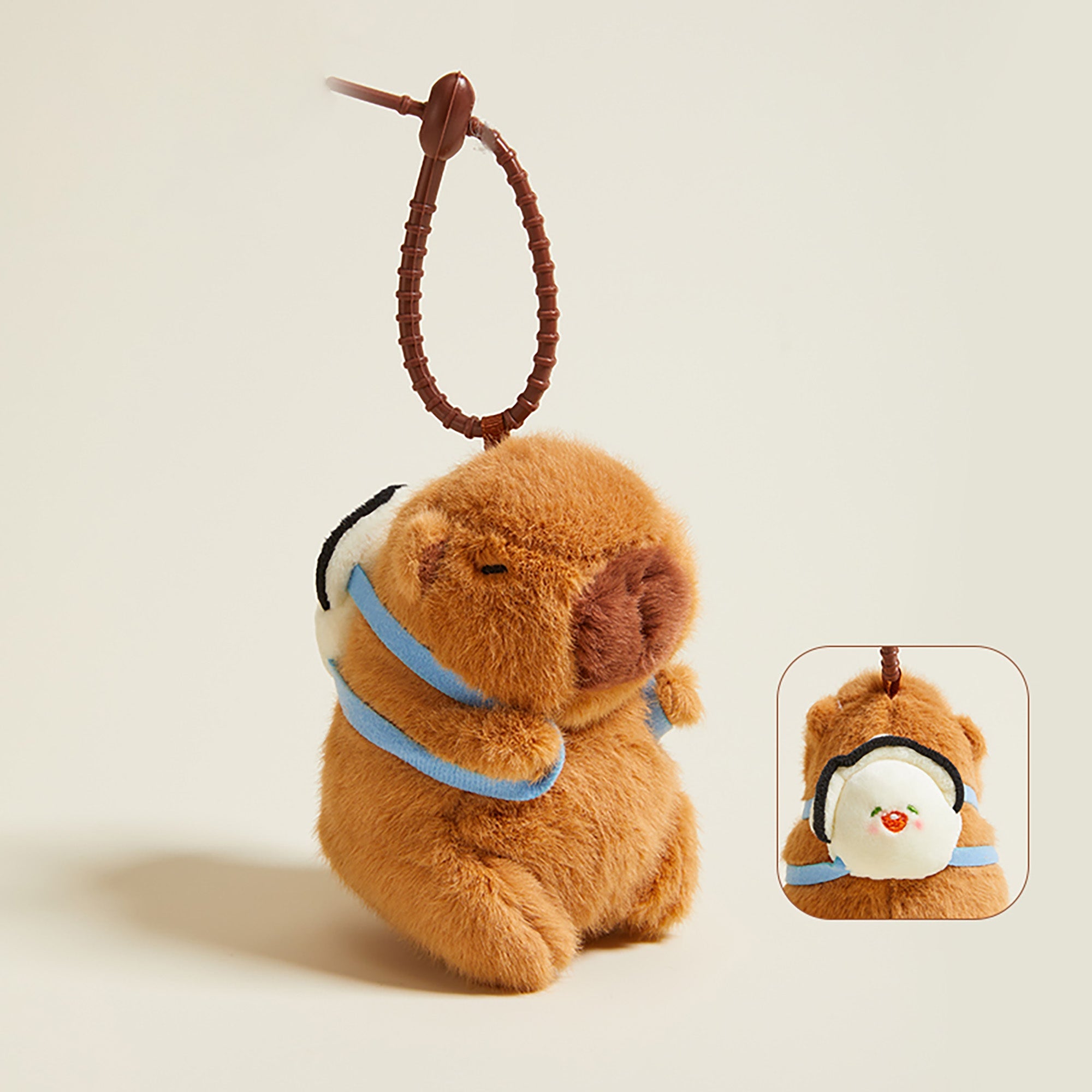 Fun Capybara Bag Charm, Plush Guinea Pig Keychain, High-End Backpack Decoration