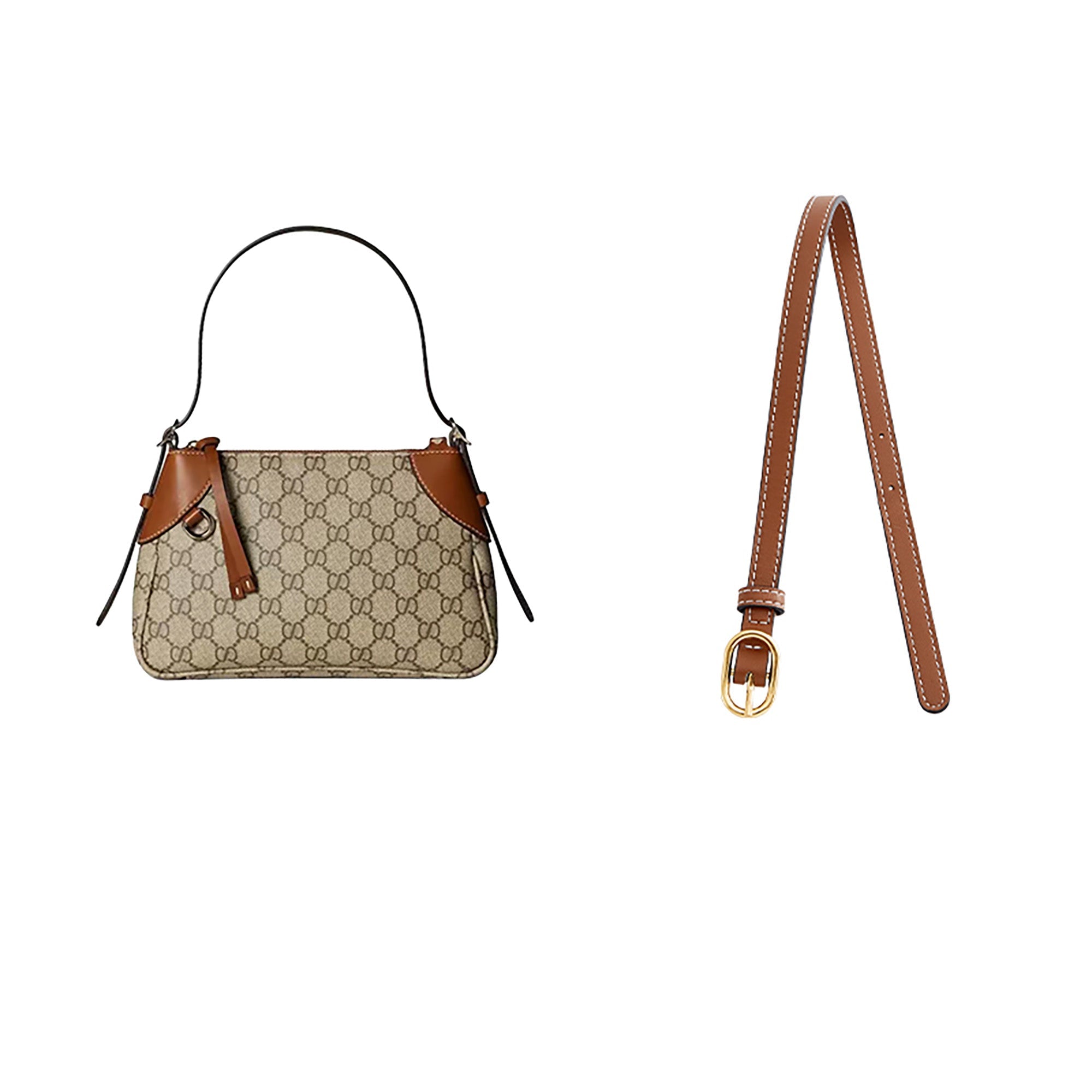 Handcrafted Genuine Leather Extension Strap for Emblem Bags - Adjustable Shoulder & Crossbody Strap, Premium Leather, Customizable Length
