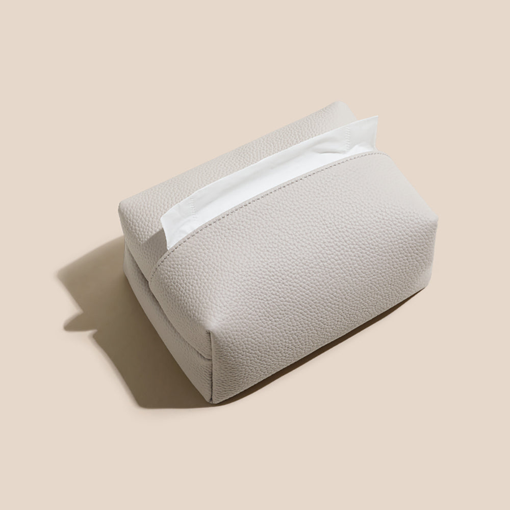 Handcrafted Luxury Genuine Leather Tissue Box - Premium Paper Towel Holder for Dining Room, Car Armrest, and Home Use