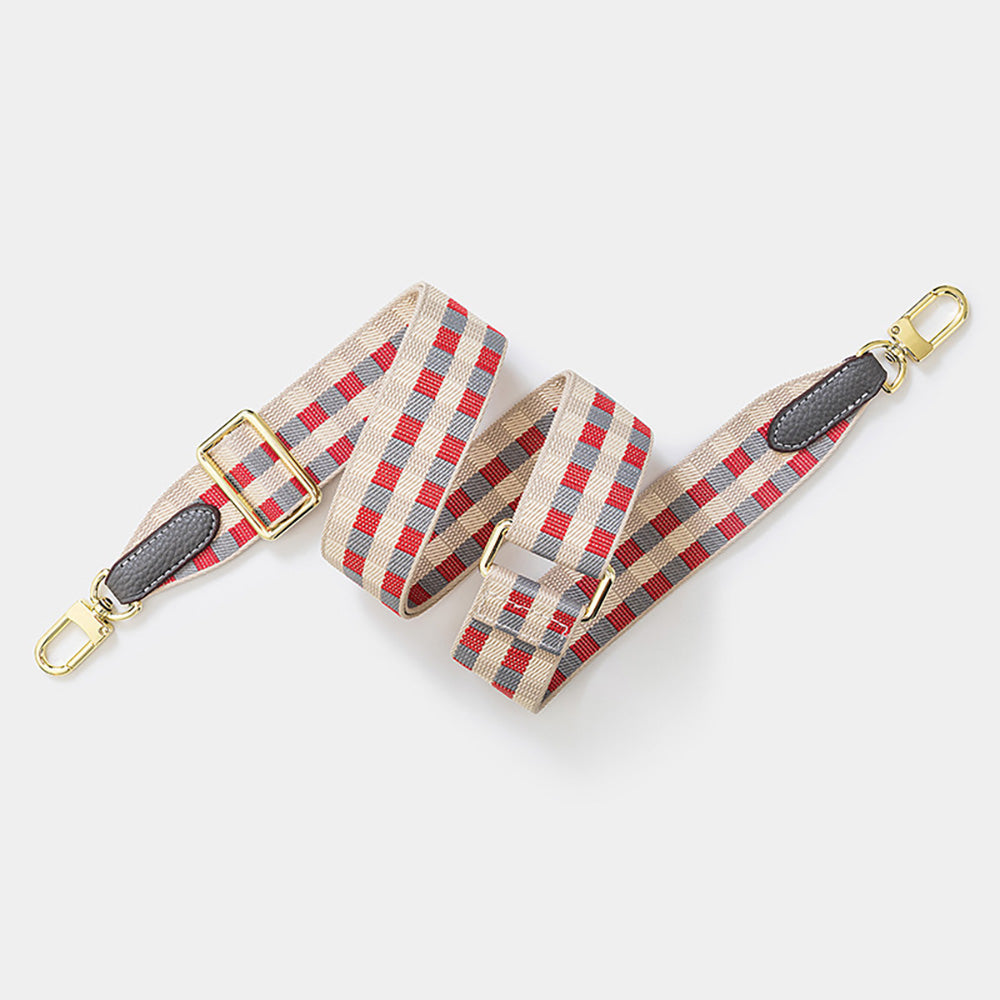 3.8cm Wide Adjustable Length Checkerboard Pattern Shoulder Strap – Durable & Versatile Bag Replacement Strap
