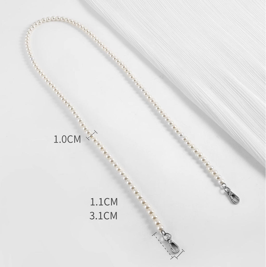Pearl Crossbody Chain & Handle Chain for Small Women's Bucket Bag – Elegant Pearl Strap & Decorative Bag Accessory