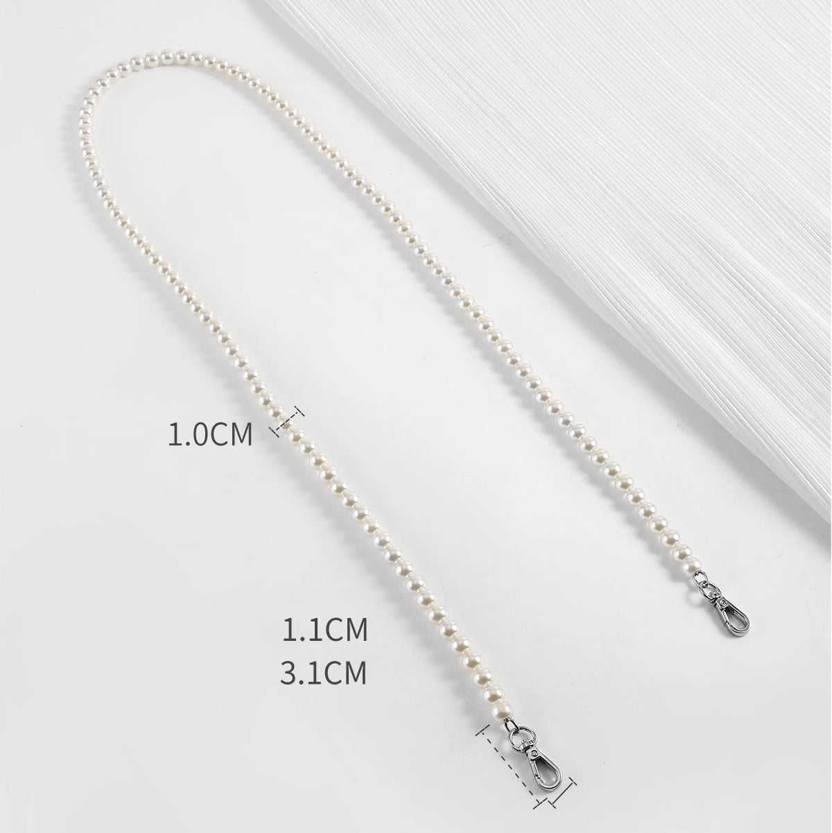 Pearl Crossbody Chain & Handle Chain for Small Women's Bucket Bag – Elegant Pearl Strap & Decorative Bag Accessory