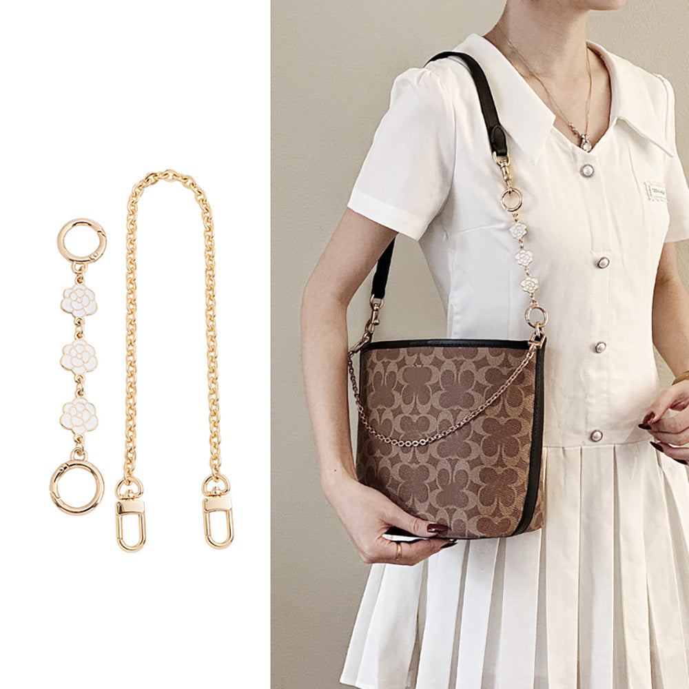 Handmade Extension Chain Shoulder Strap with Metal Decorative Chain for City17 Bucket Bag – DIY Detachable Accessory