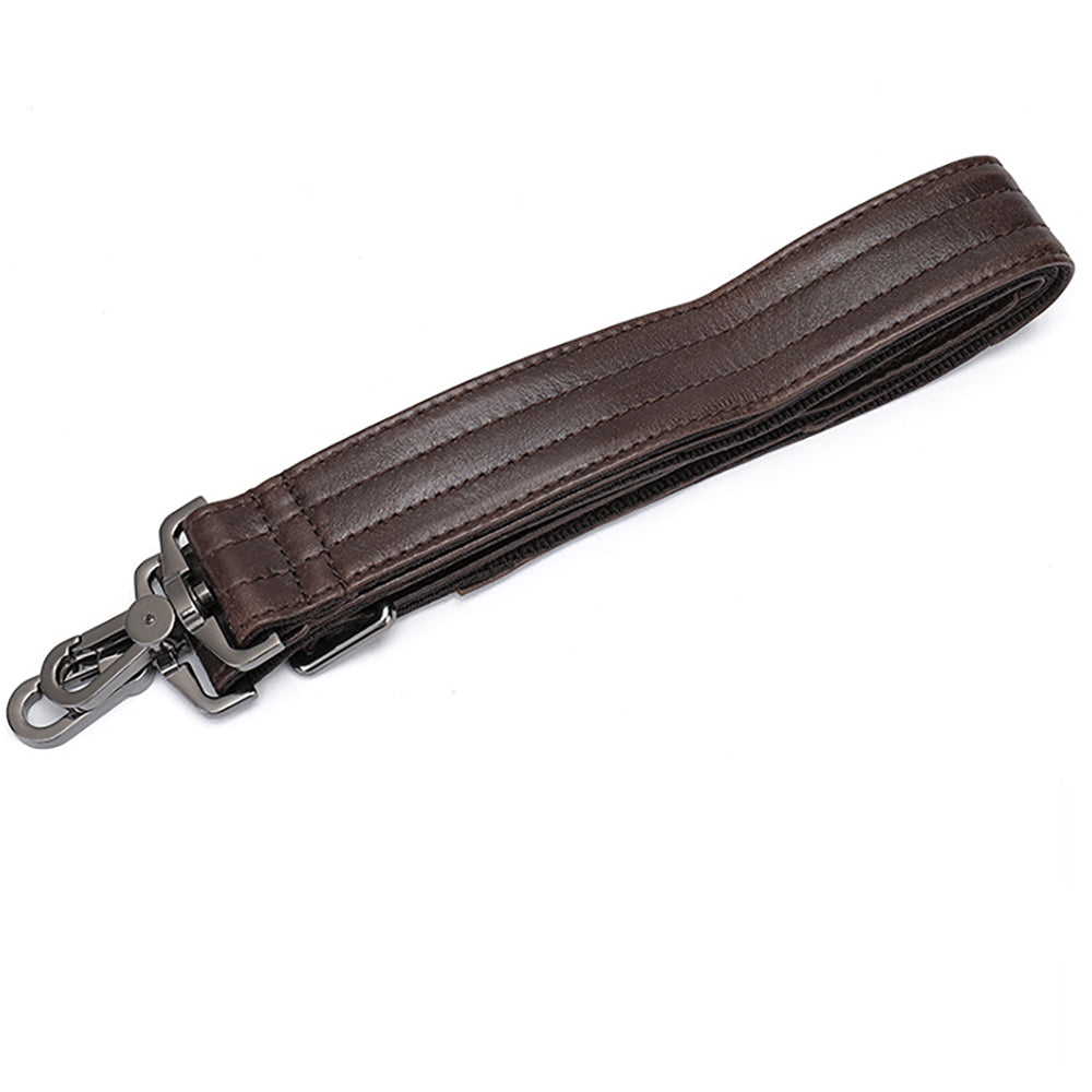 Handcrafted Leather Shoulder Strap for Men – Adjustable Crossbody Strap, Premium Cowhide Material, Business/ Casual Style, Versatile Accessory