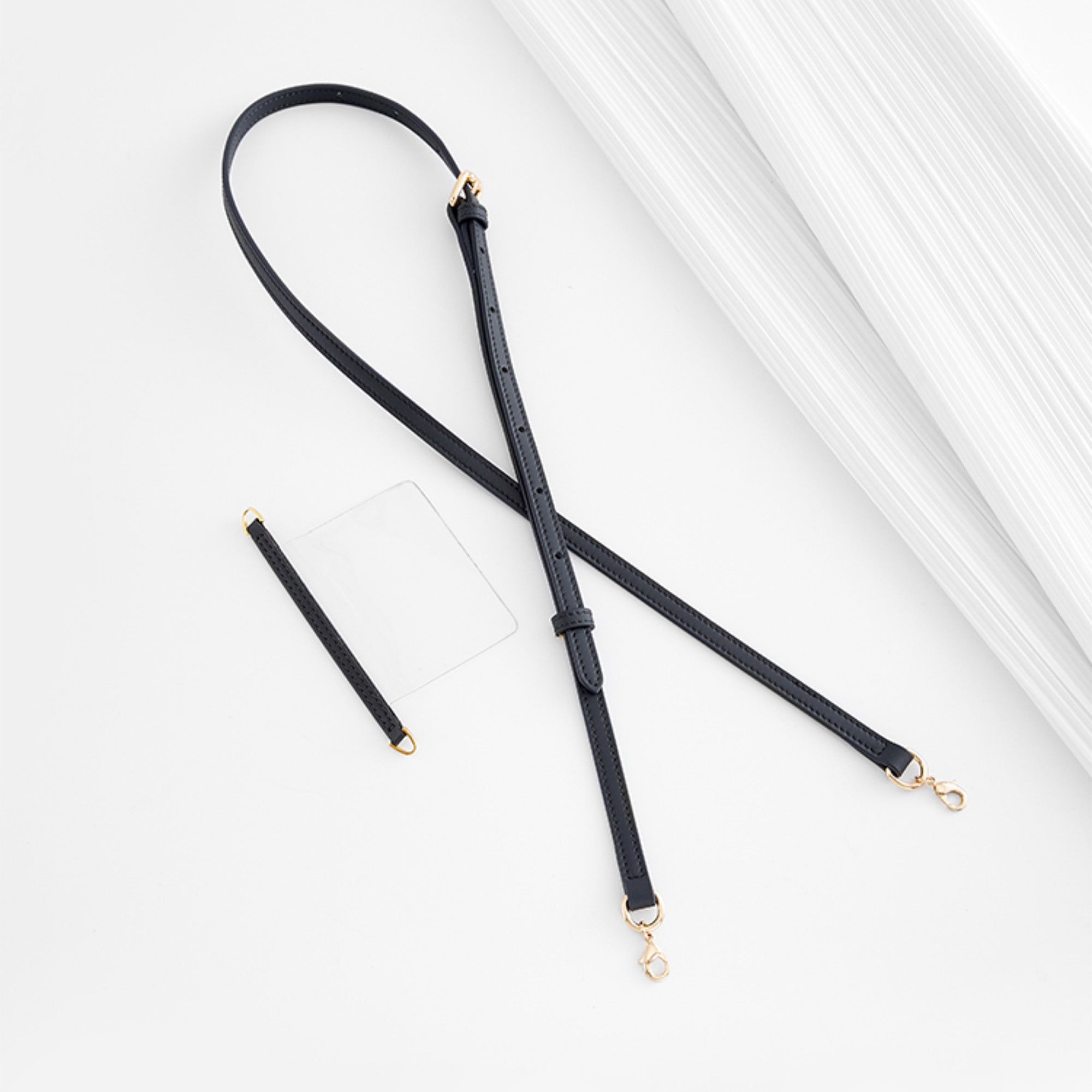 Transparent Chain Crossbody Strap & Inner Pouch for Women’s Wallet - Leather Adjustable Strap, Perfect for Card Holders, Clutch, and Handbag Makeovers