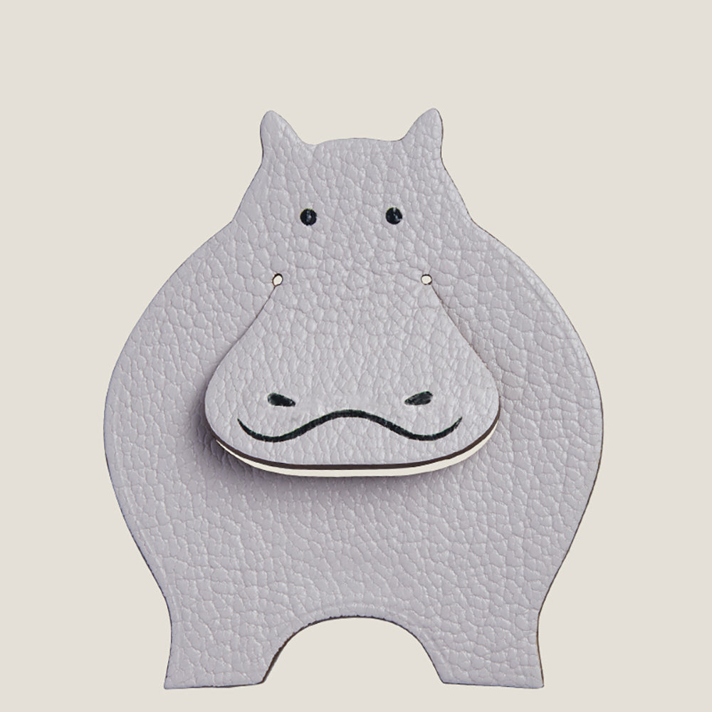 Creative Cute Animal Leather Bag Charm – Handmade Real Leather Charm – Fun Animal Pendant for Bags or Clothes