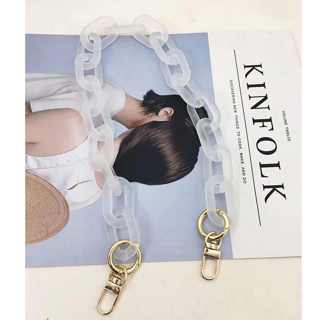 Handcrafted Colorful Acrylic Chain Strap for Bags – Versatile Shoulder, Crossbody, and Tote Bag Strap
