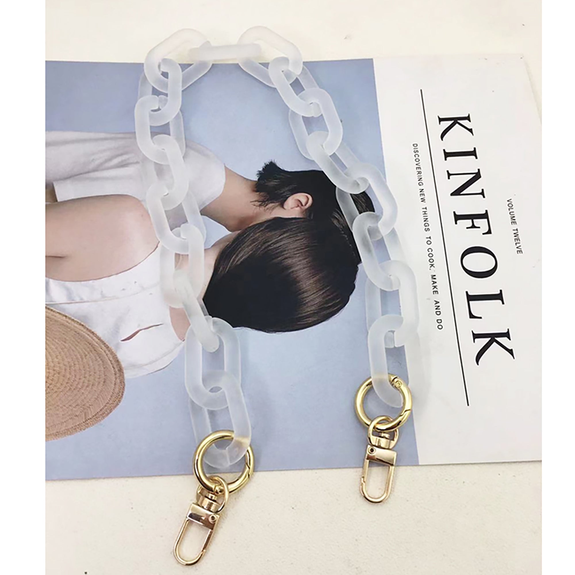 Handcrafted Colorful Acrylic Chain Strap for Bags – Versatile Shoulder, Crossbody, and Tote Bag Strap