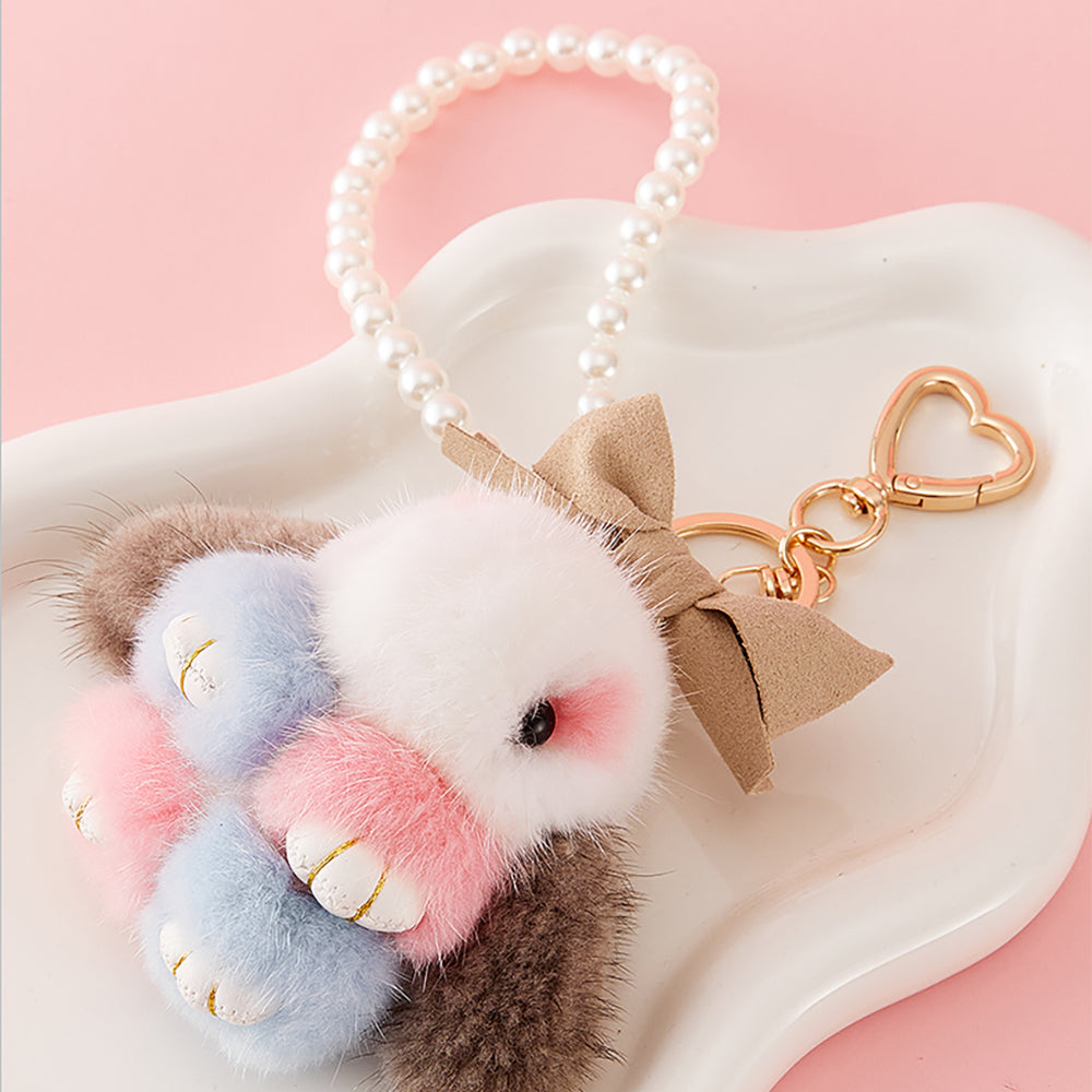 Cute Bunny Plush Bag Charm - Soft Plush Doll Keychain, Perfect Birthday Gift for Girlfriend, Valentine's Day Gift