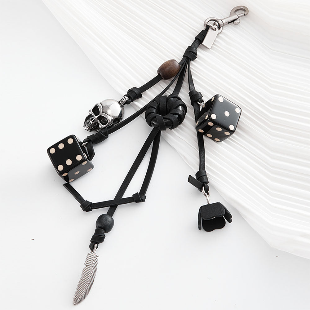Premium Dice-Shaped Keychain, Elegant and Stylish Mini Dice Pendant, Luxury Charm for Bags and Accessories